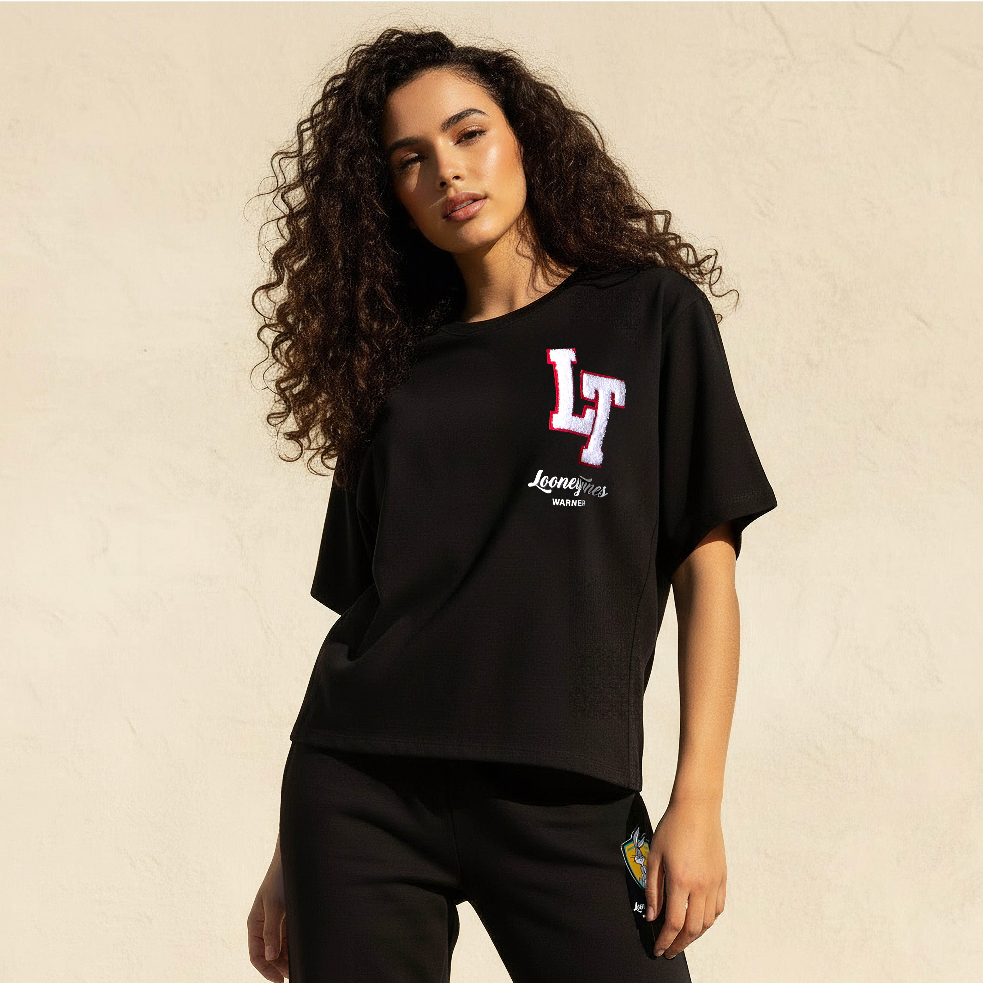 T-shirt with Looney Tunes Print-women-clothing-tshirts-image-1