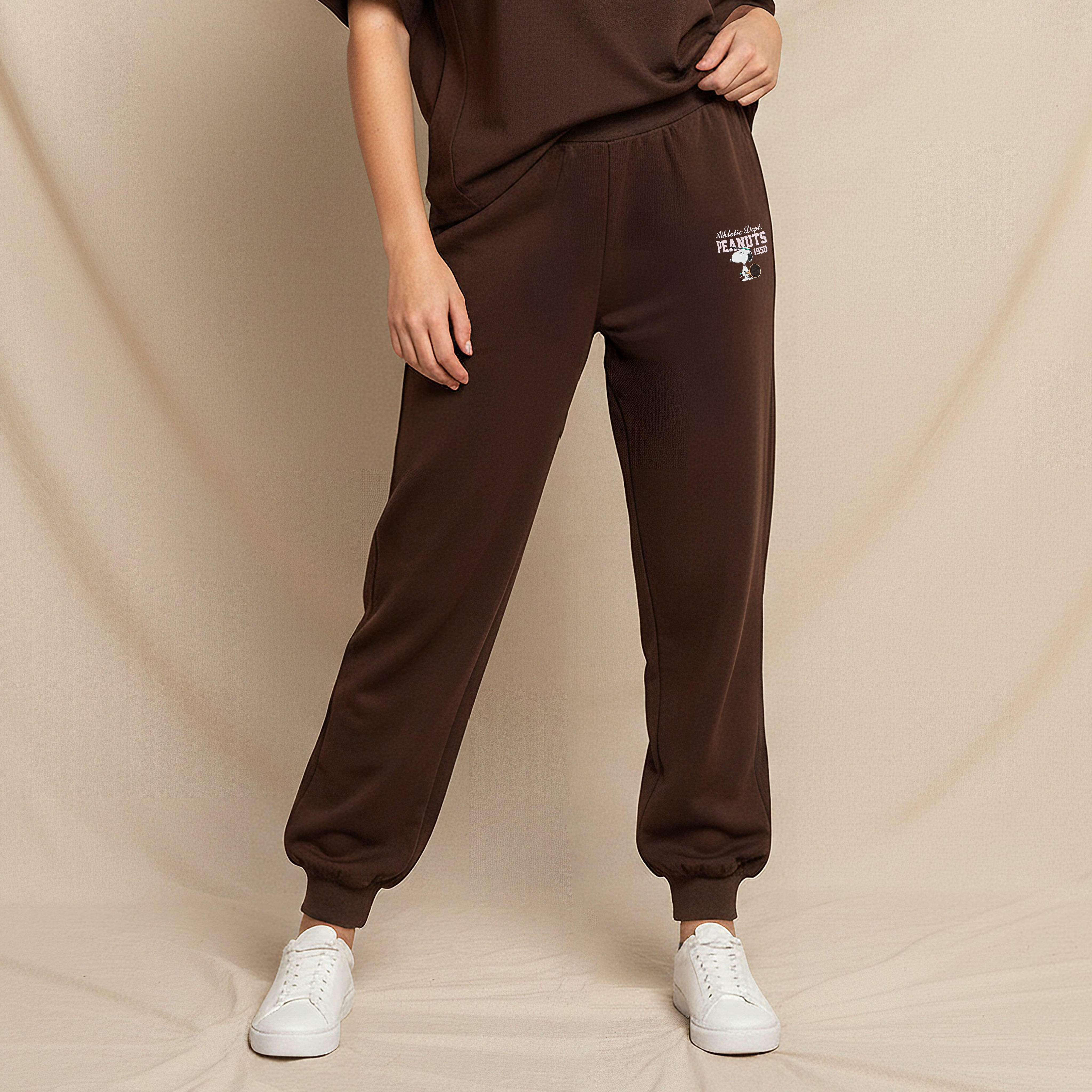 Mid-Rise Joggers with Peanuts Print-women-clothing-bottoms-joggers-image-3