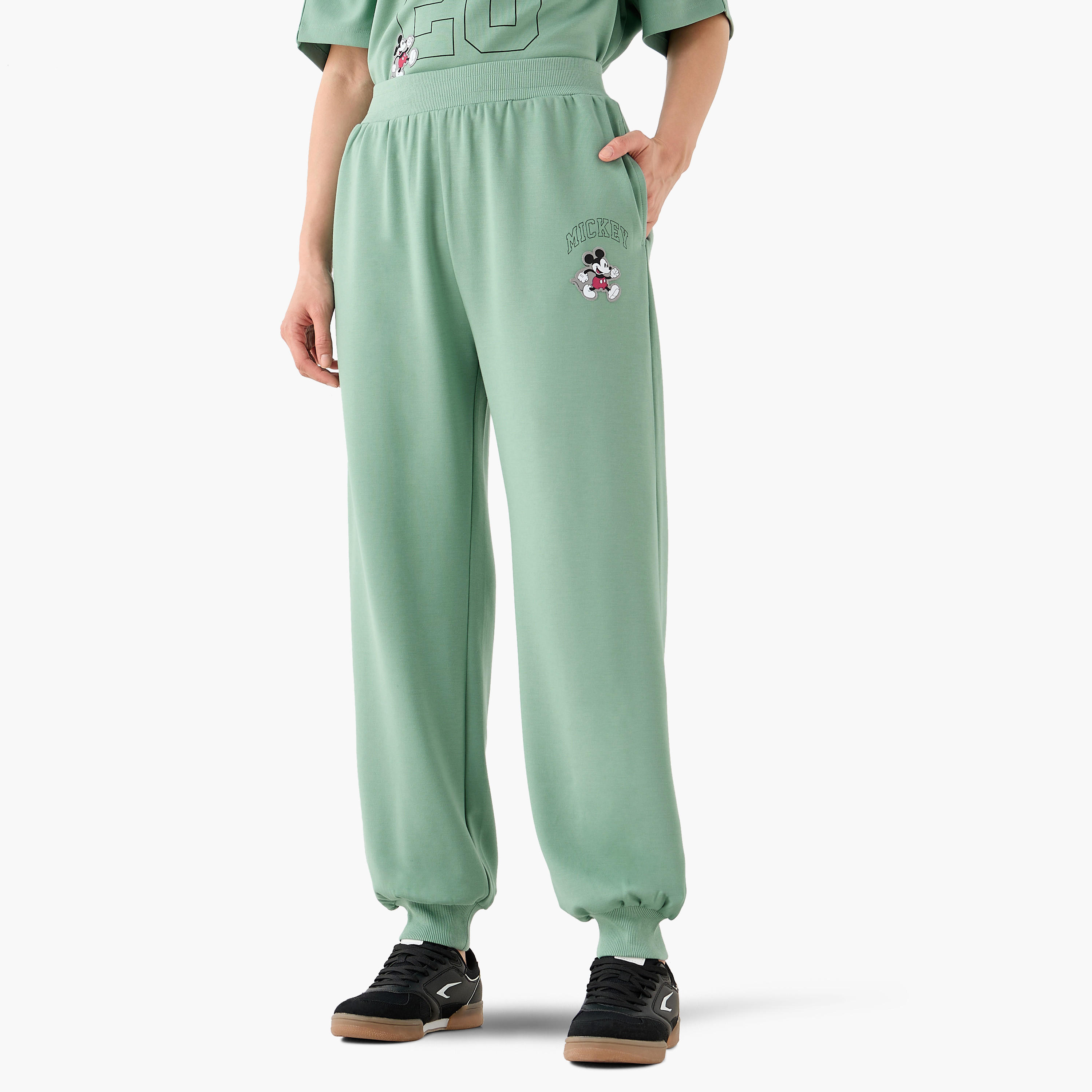 Mid-Rise Joggers with Mickey Mouse Print-women-clothing-bottoms-joggers-image-2