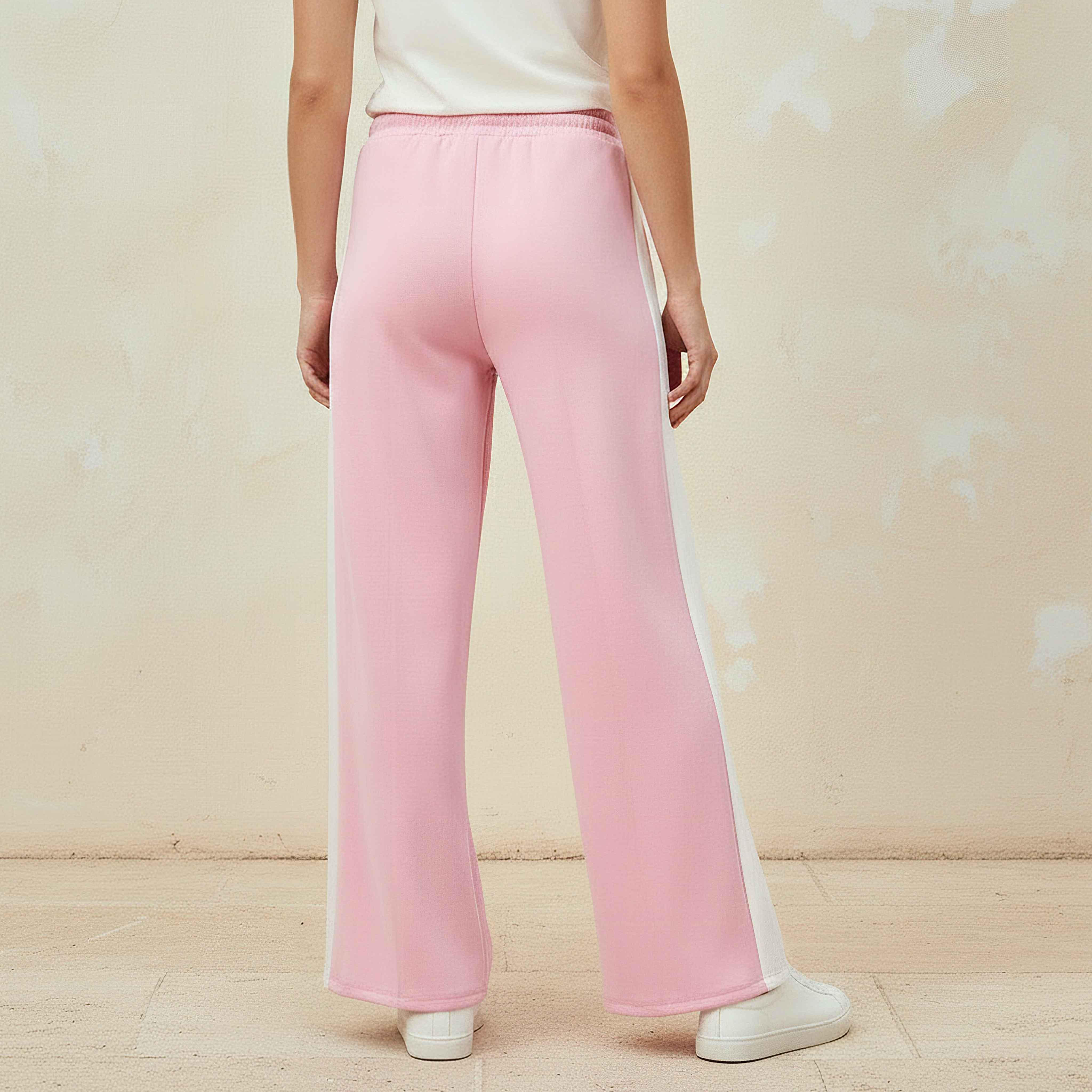 بنطلون رياضي واسع بخصر متوسط الارتفاع-women-clothing-bottoms-joggers-image-4
