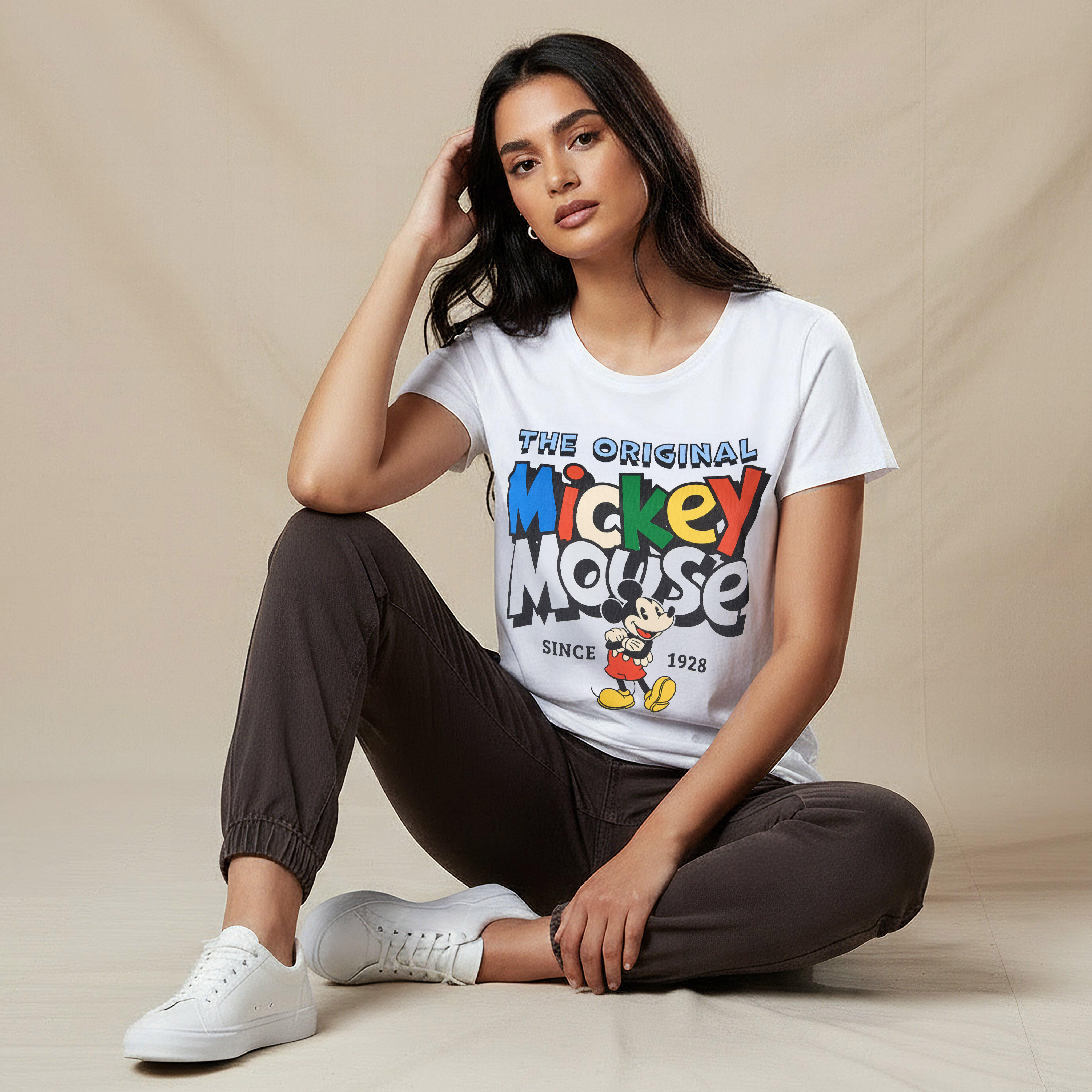 Mickey Mouse Cotton T-shirt-women-clothing-tshirts-image-3
