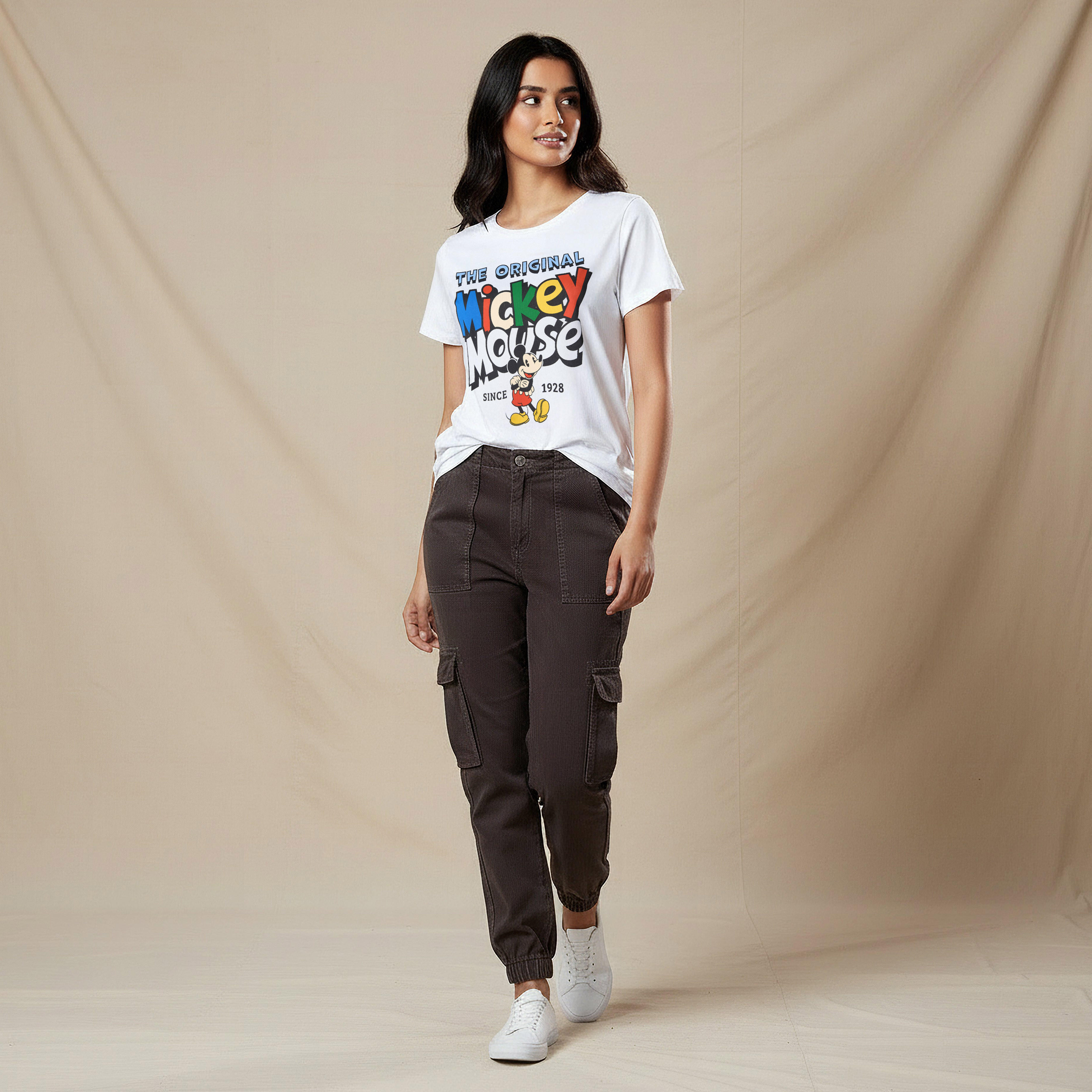 Mickey Mouse Cotton T-shirt-women-clothing-tshirts-image-5