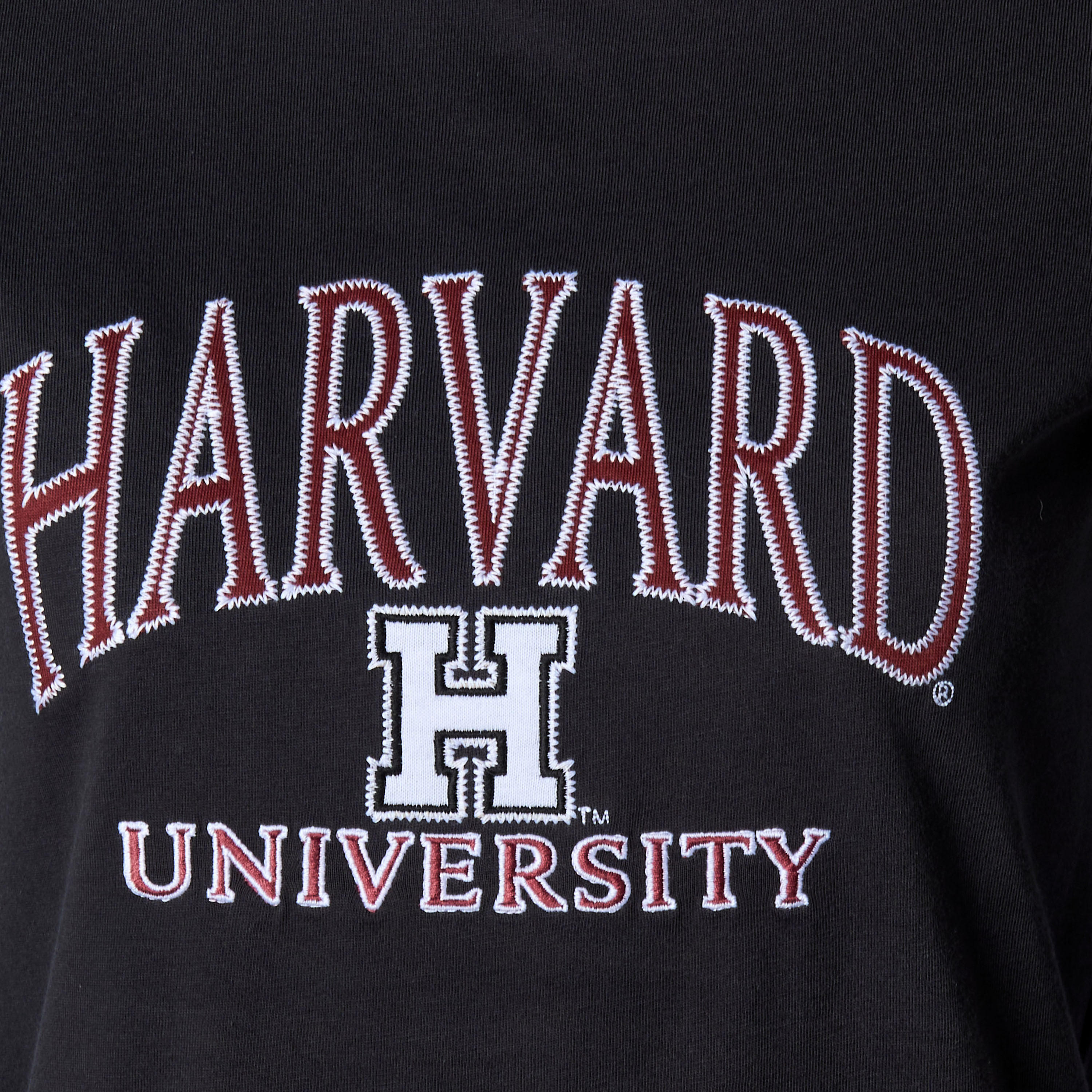 Cotton T-shirt with Harvard University Embroidery-women-clothing-tshirts-image-2