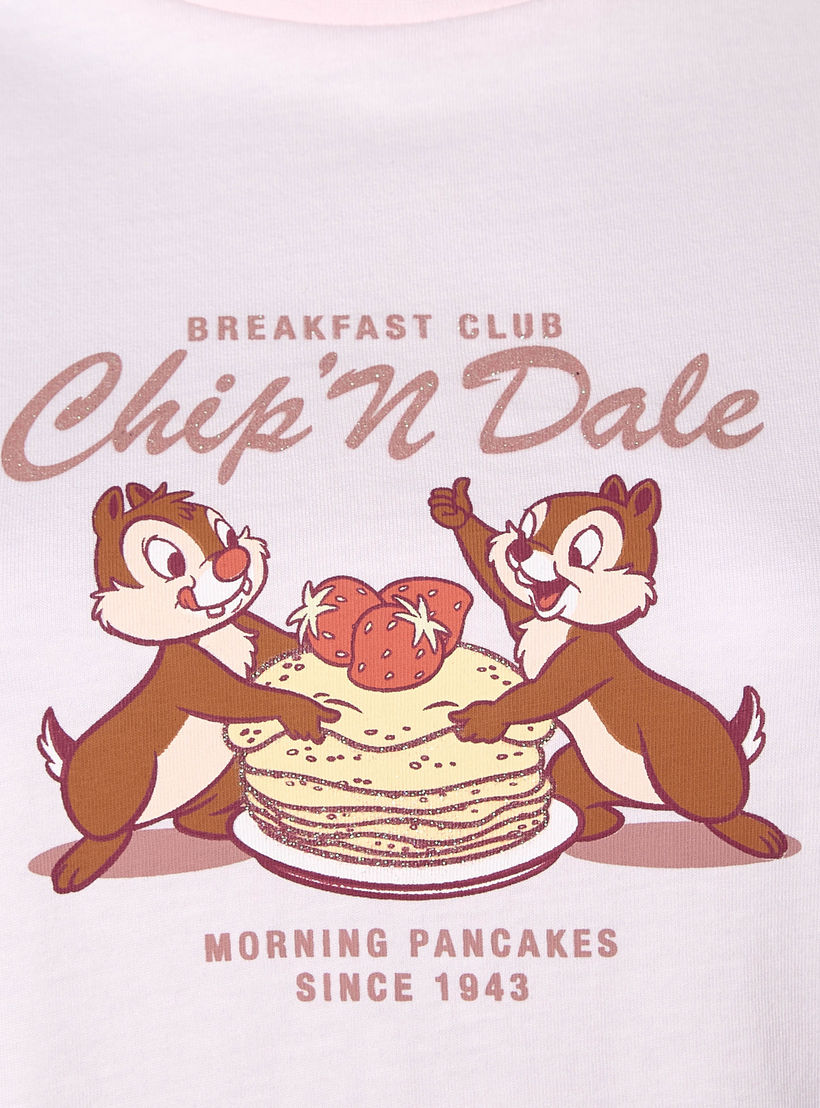 Cotton T-shirt with Chip and Dale Print-women-clothing-tshirts-image-2