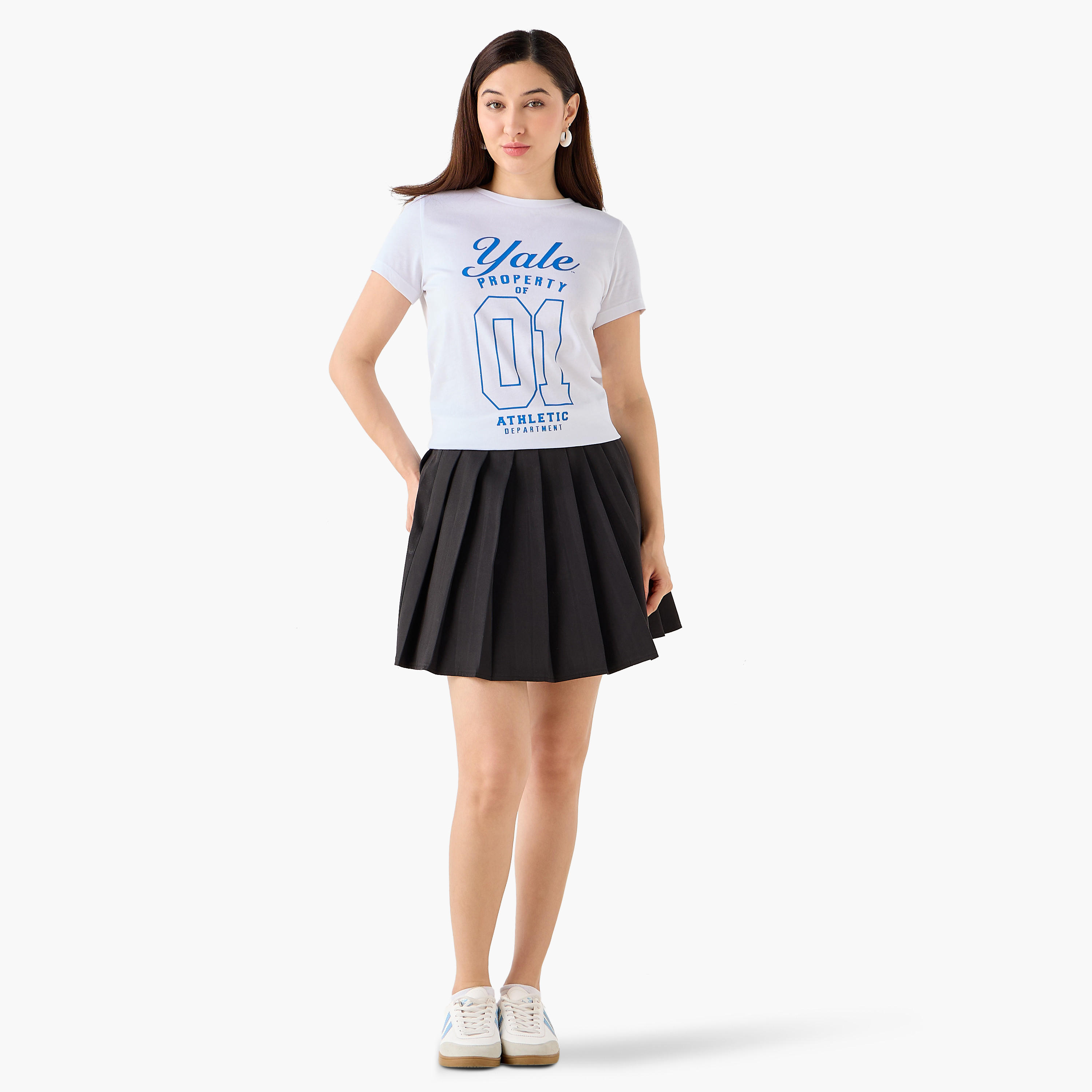 Cotton T-shirt with Yale University Print-women-clothing-tshirts-image-3