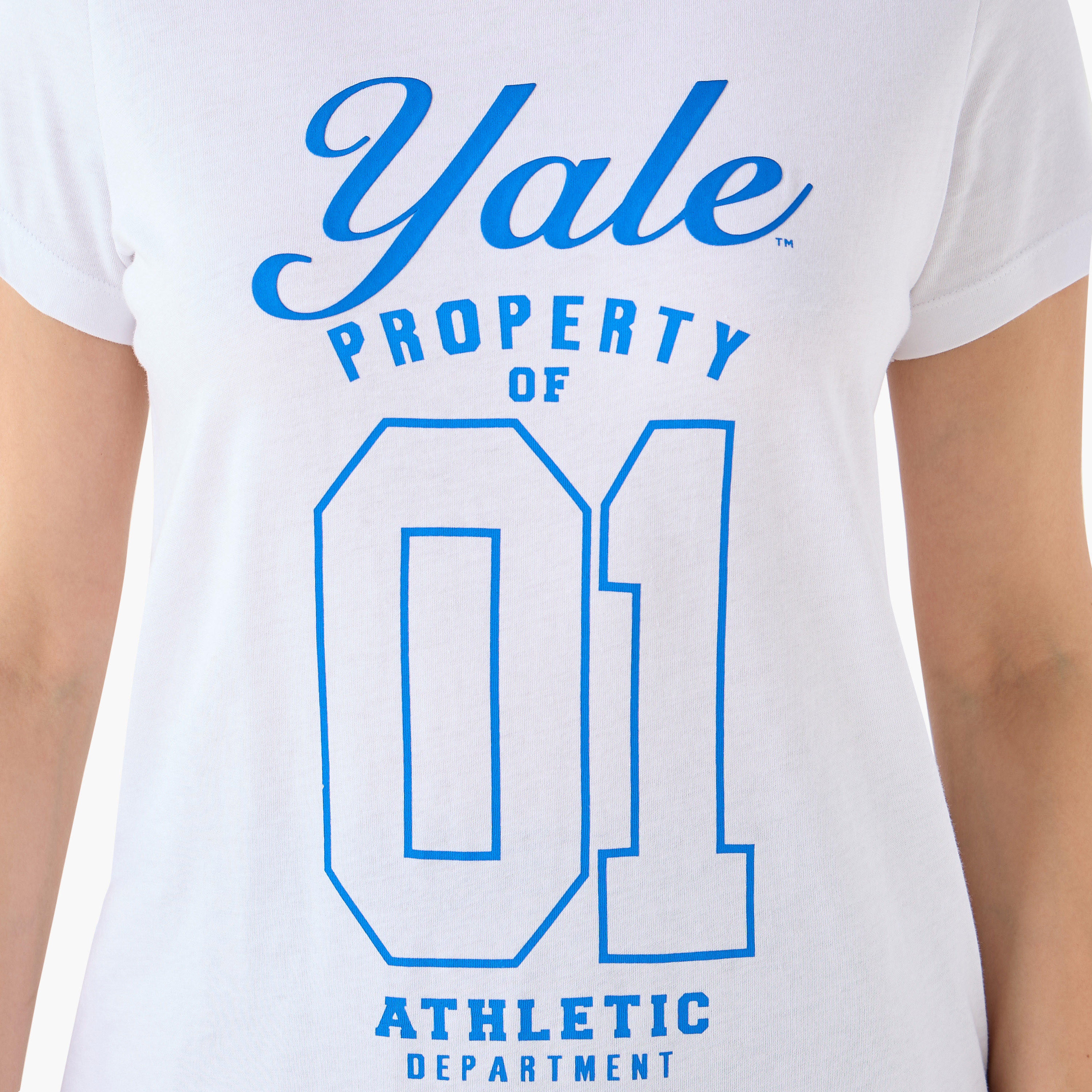 Cotton T-shirt with Yale University Print-women-clothing-tshirts-image-5