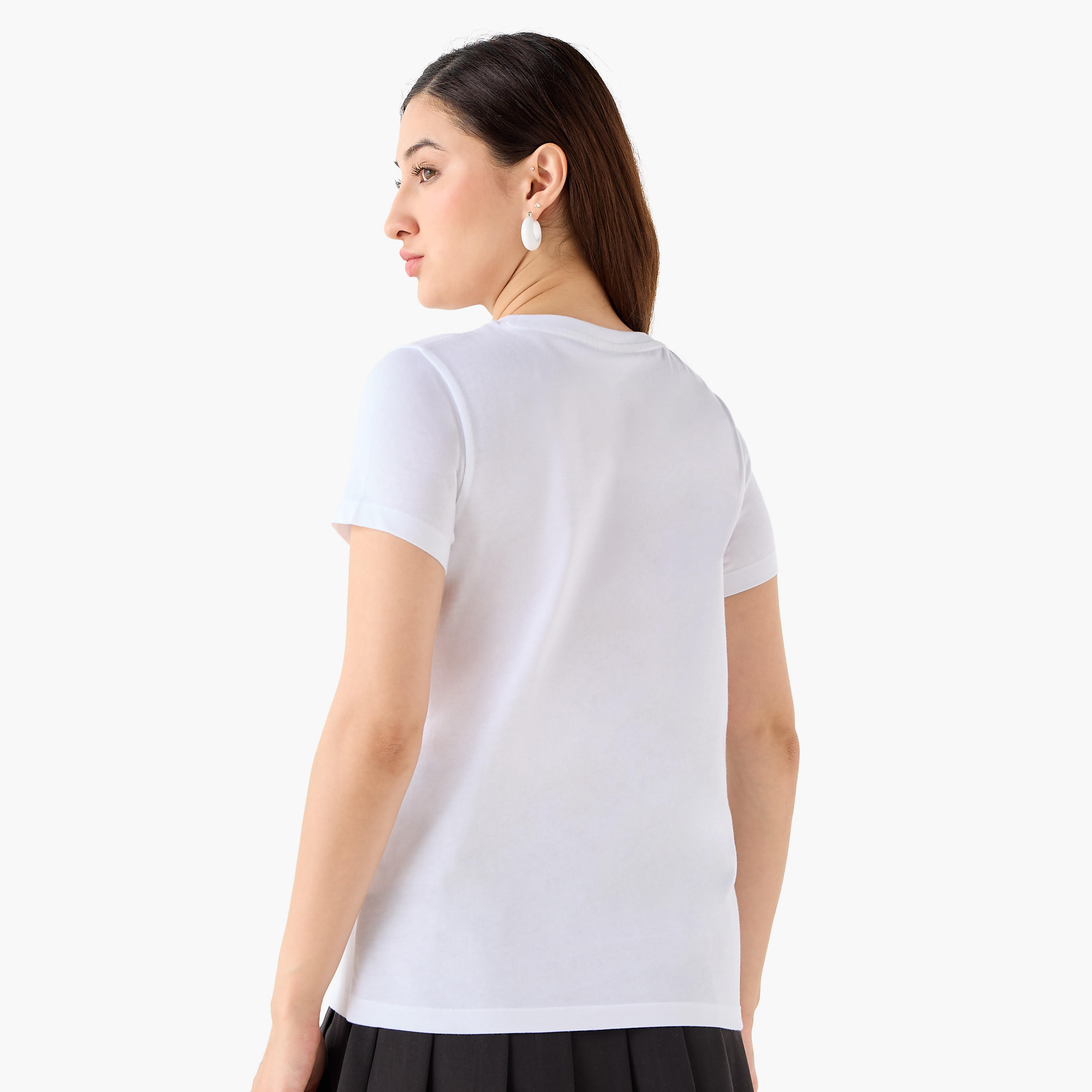 Cotton T-shirt with Yale University Print-women-clothing-tshirts-image-4