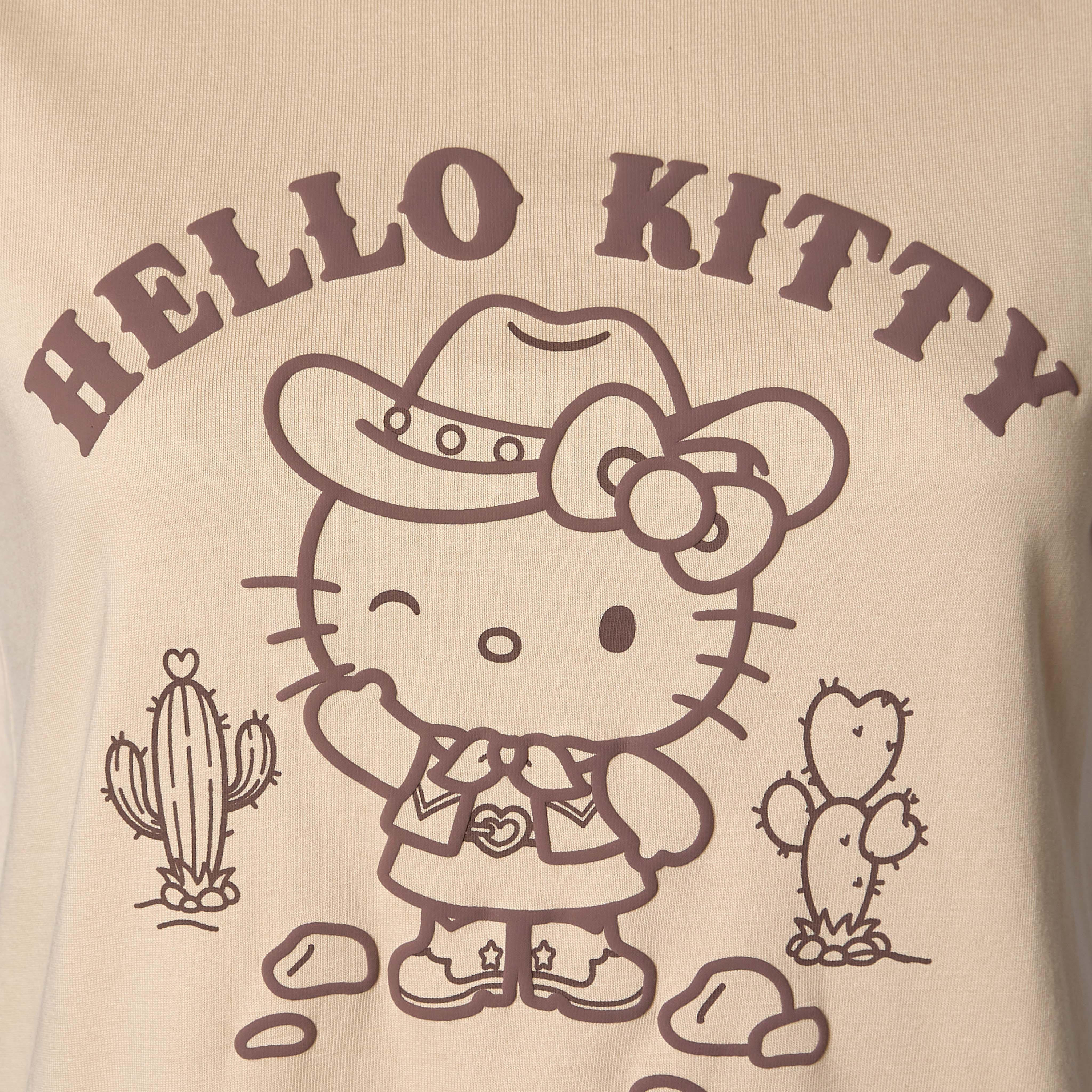 Cotton T-shirt with Hello Kitty Print-women-clothing-tshirts-image-2