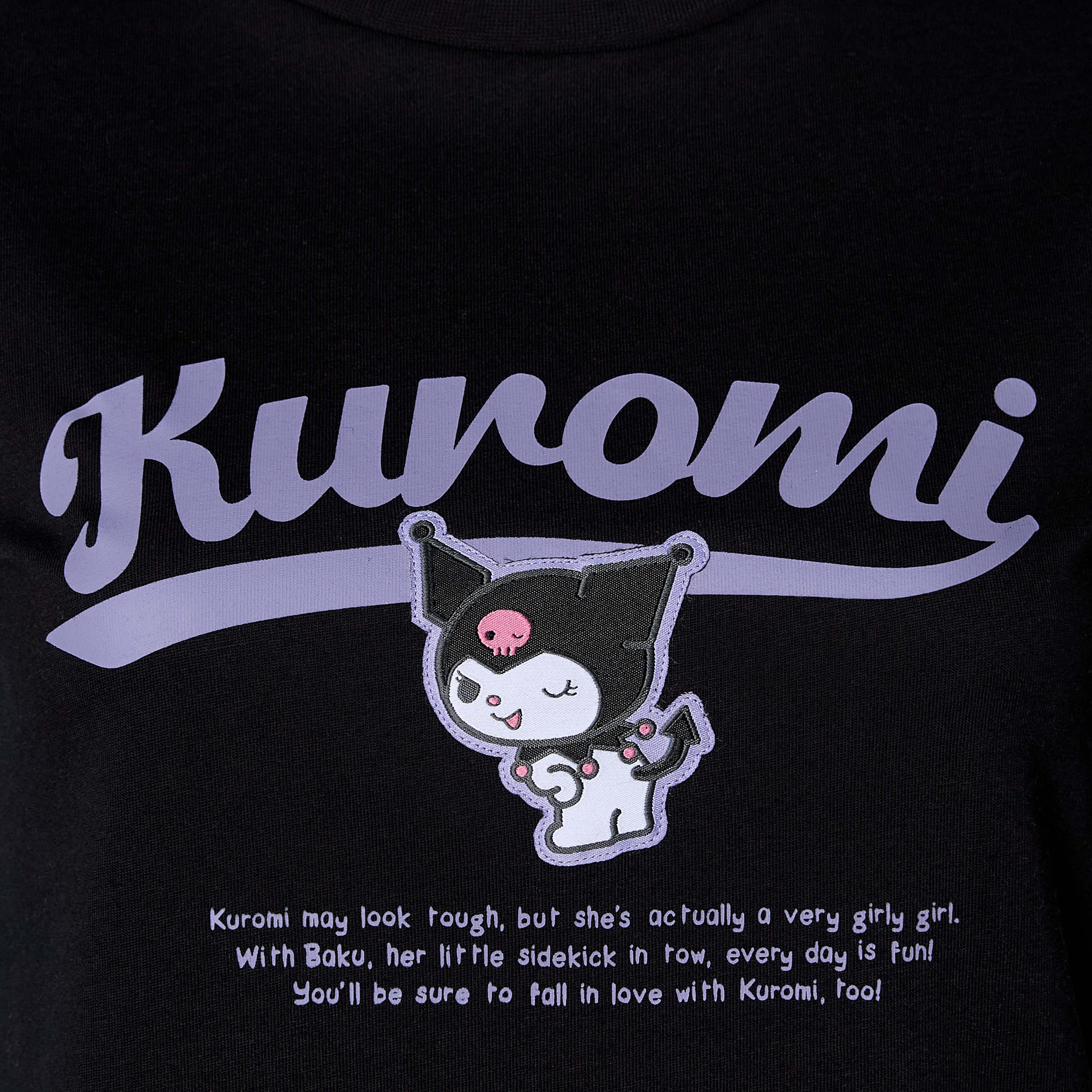 Cotton T-shirt with Kuromi Print-women-clothing-tshirts-image-2