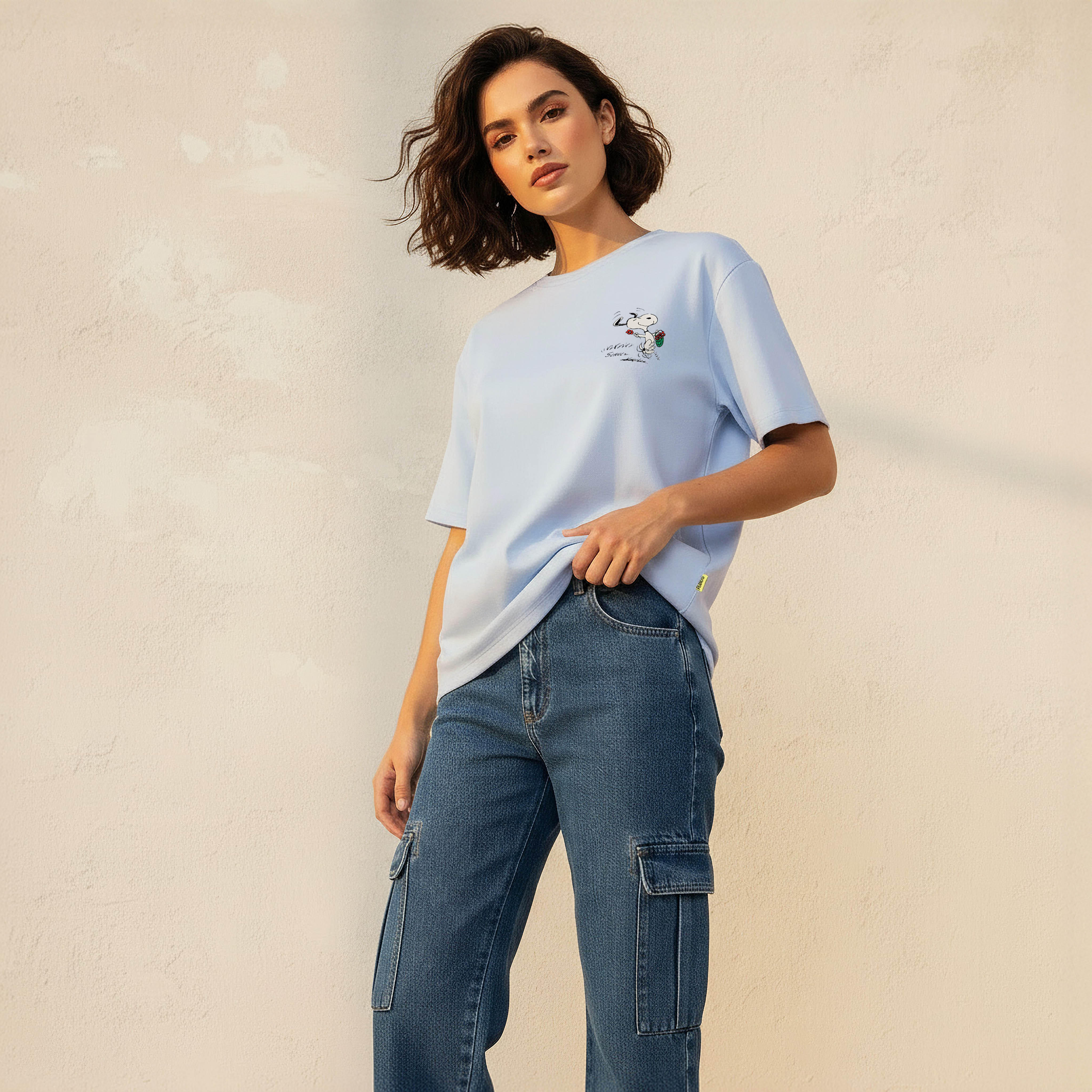 Snoopy Loose Fit T-shirt-women-clothing-tshirts-image-4