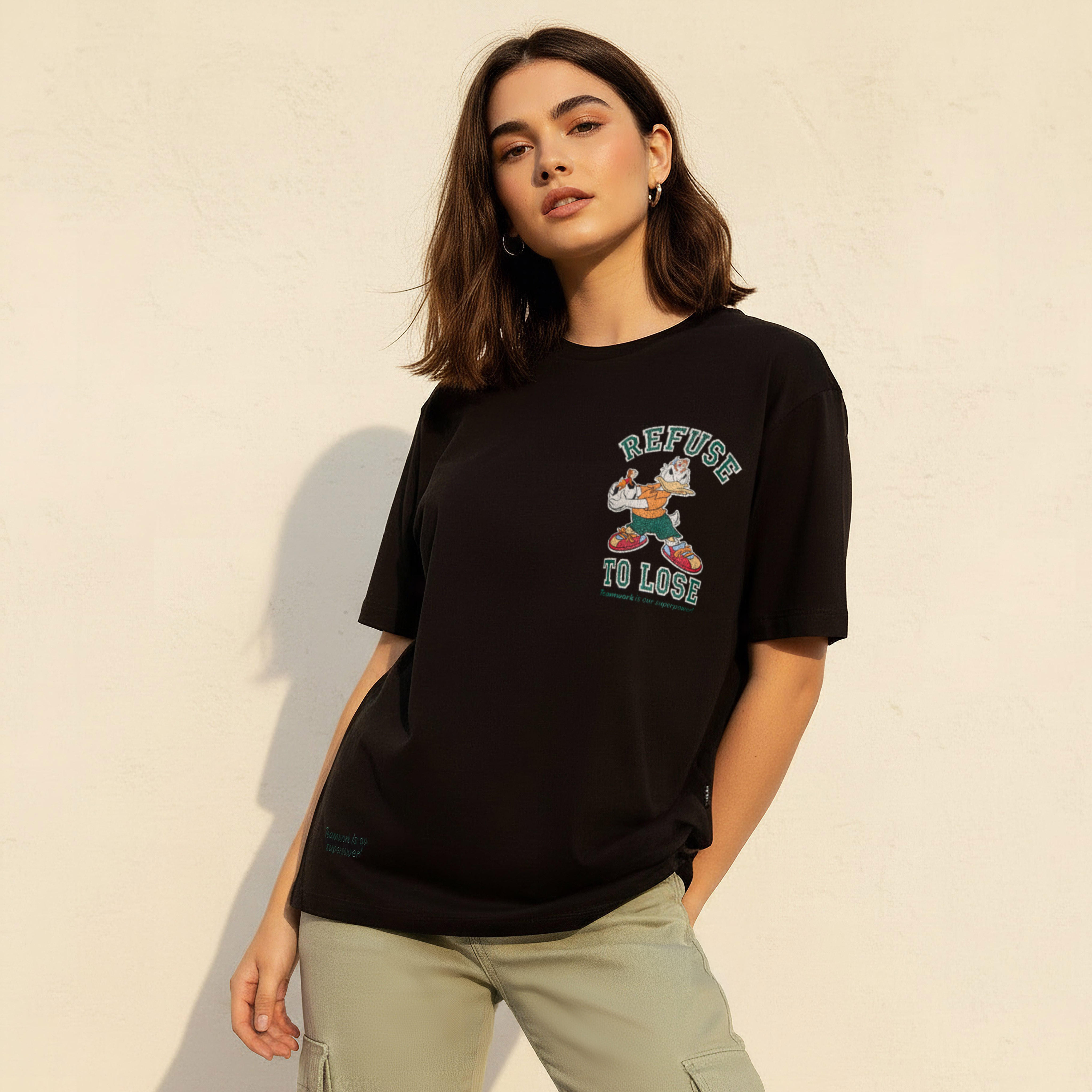 تيشيرت بطبعات دونالد داك-women-clothing-tshirts-image-5