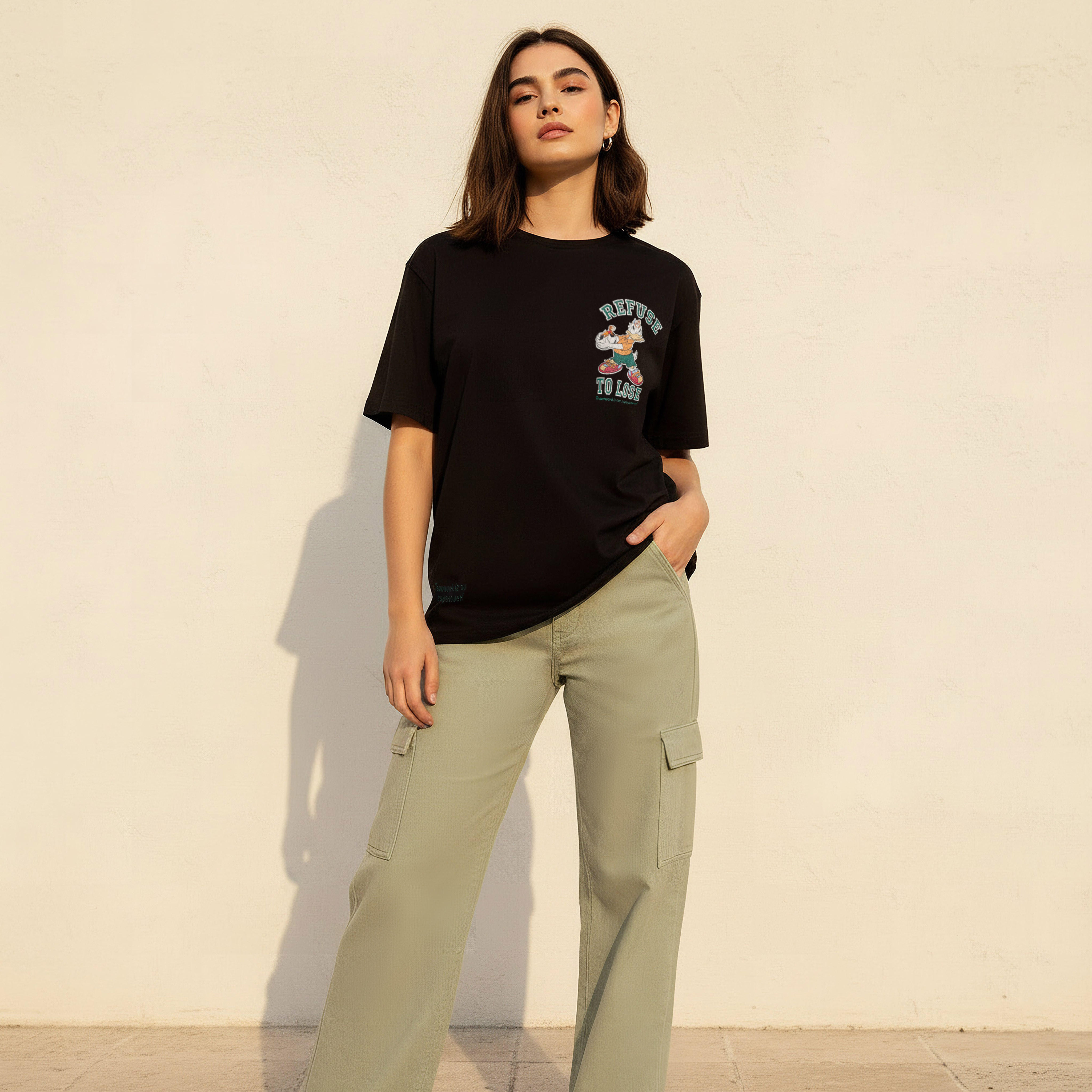 تيشيرت بطبعات دونالد داك-women-clothing-tshirts-image-1