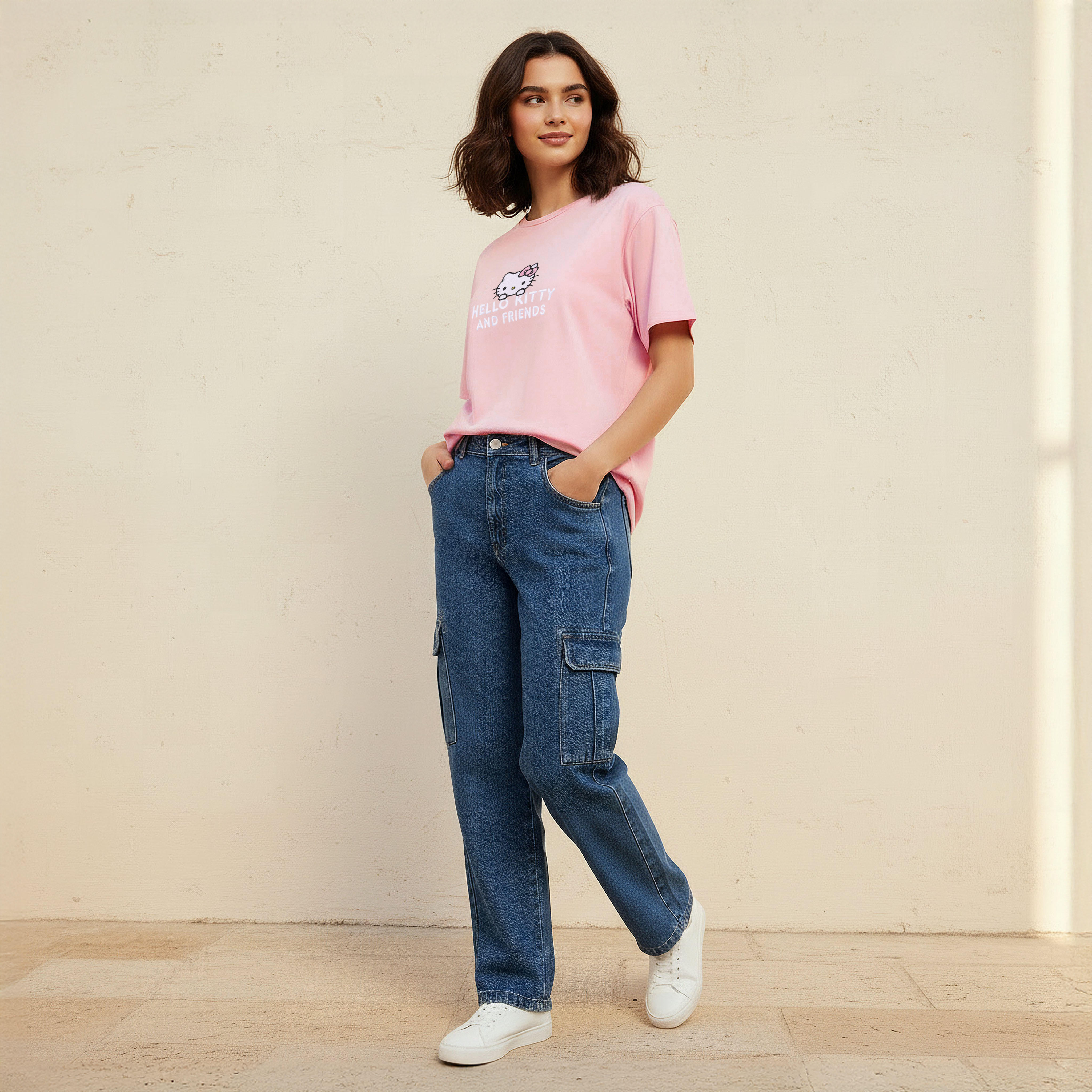 Hello Kitty Loose Fit T-shirt-women-clothing-tshirts-image-3