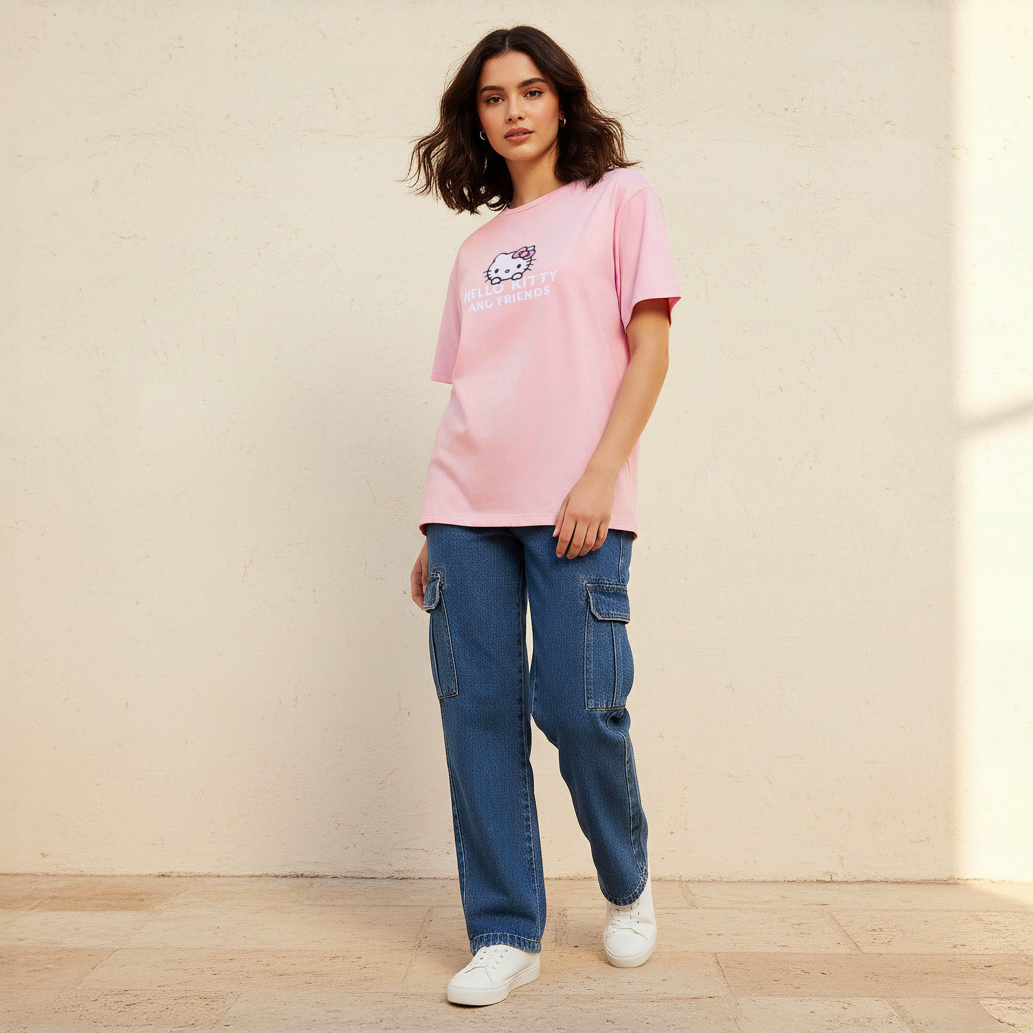 Hello Kitty Loose Fit T-shirt-women-clothing-tshirts-image-5