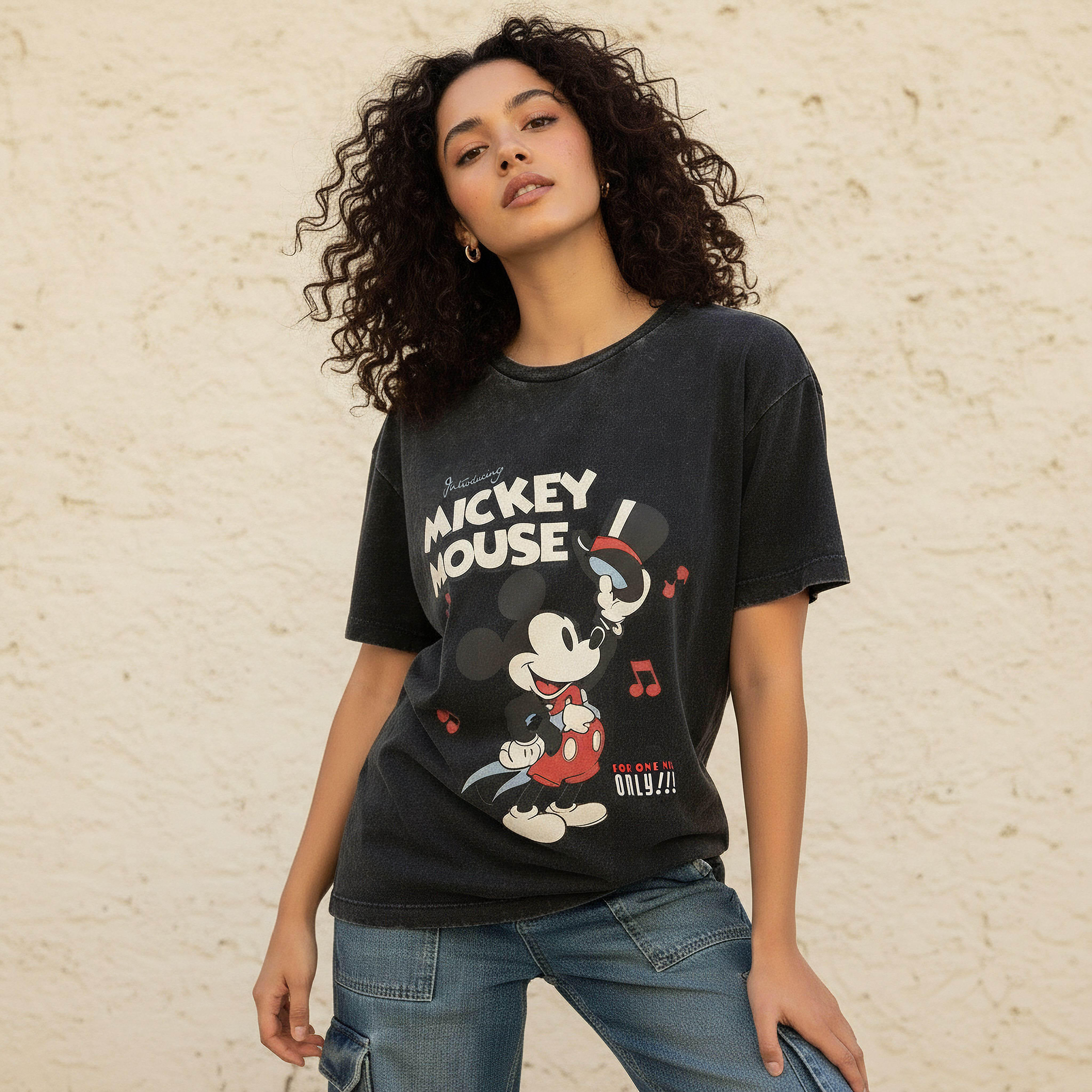 Mickey Mouse Cotton T-shirt-women-clothing-tshirts-image-1