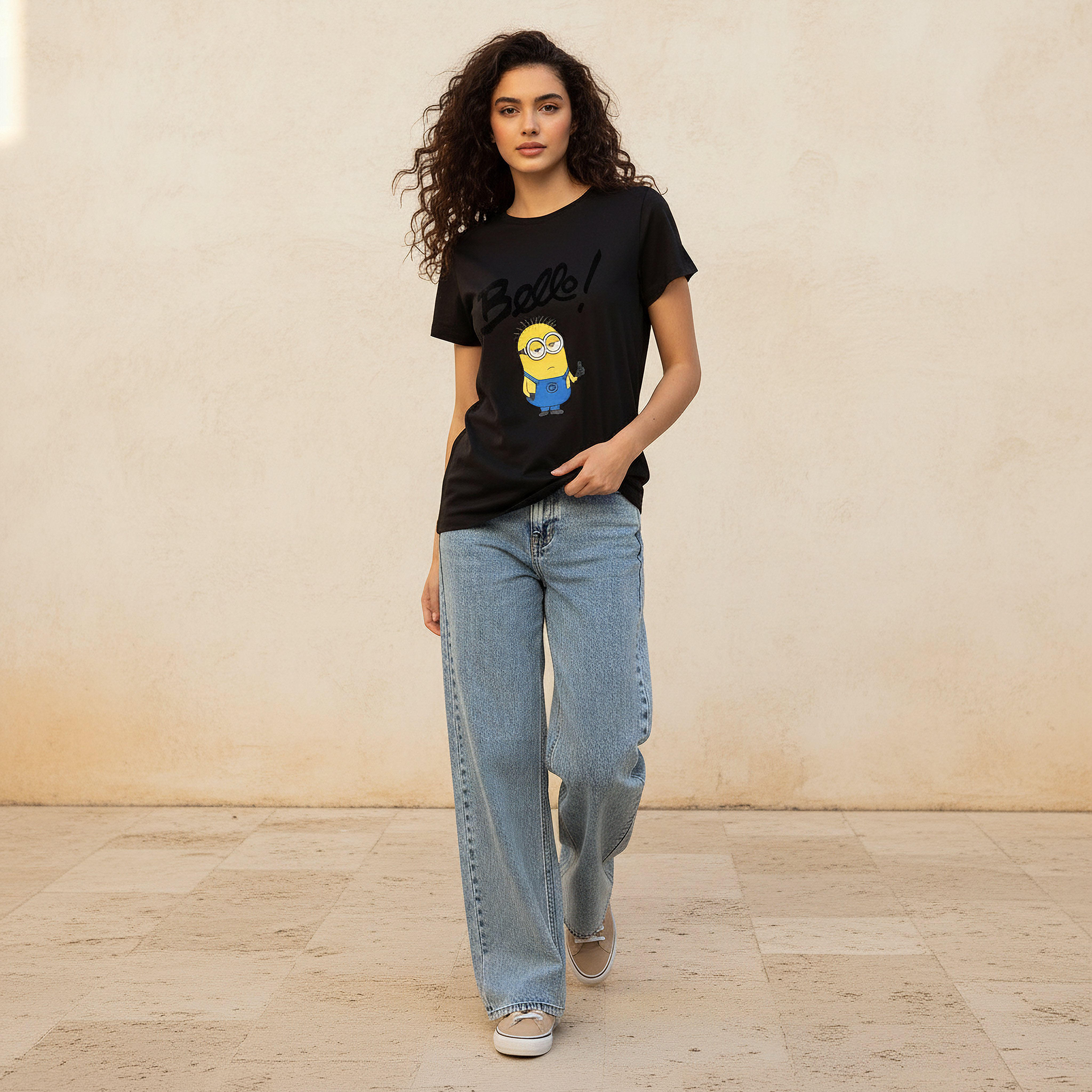 Minion Cotton T-shirt-women-clothing-tshirts-image-3