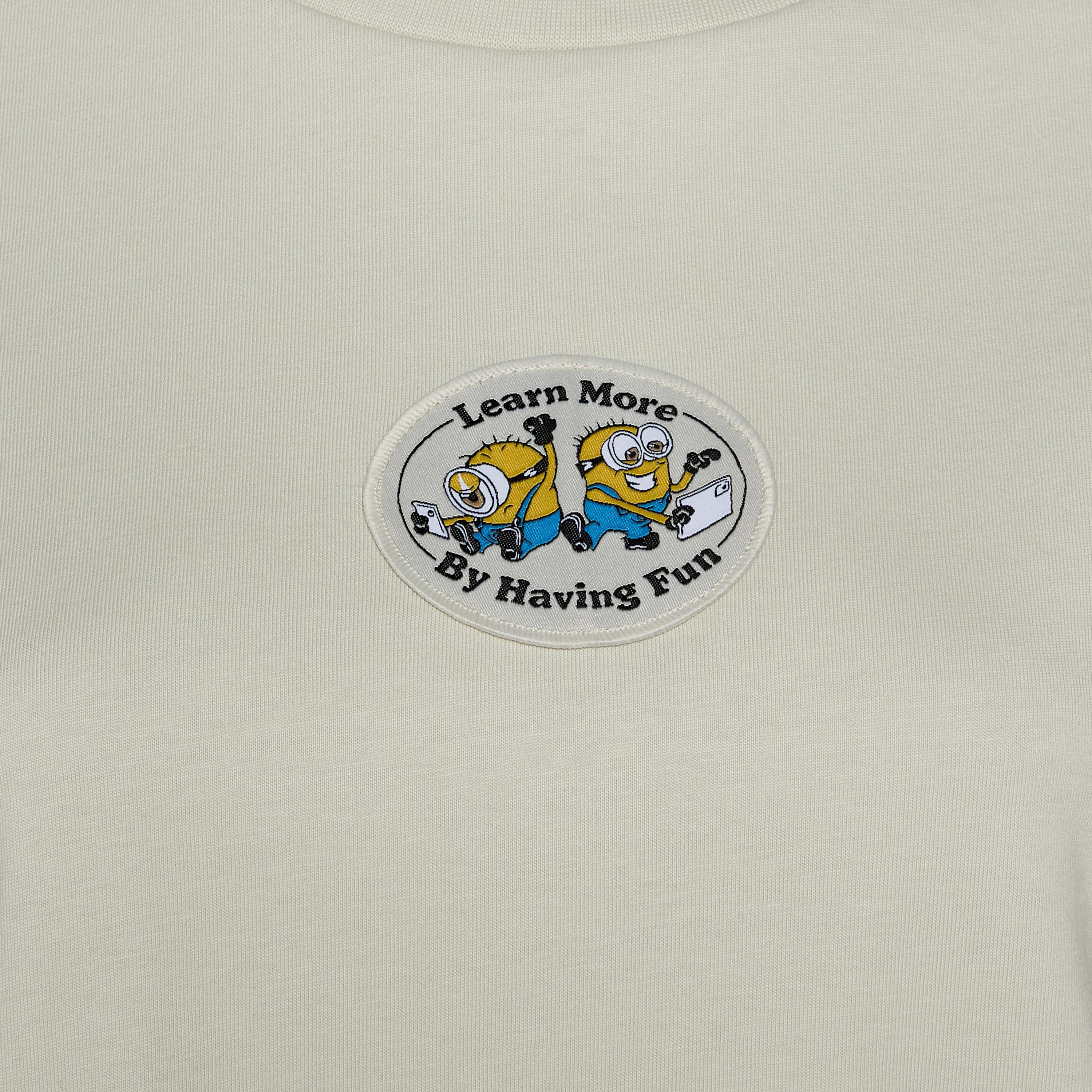 Cotton T-shirt with Minions Applique Detail-women-clothing-tshirts-image-2