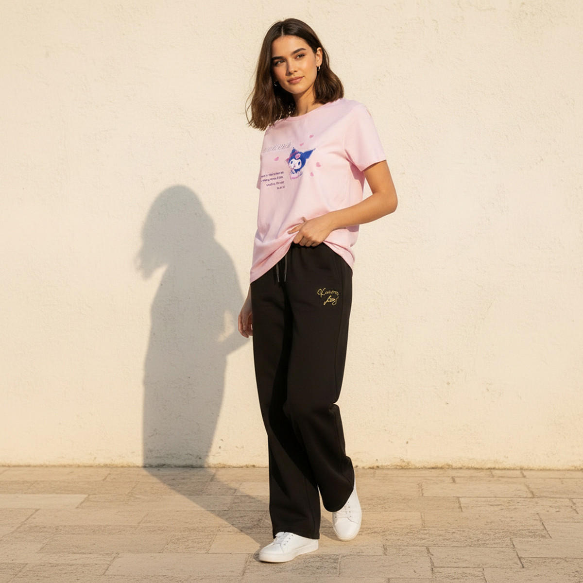 Kuromi Cotton T-shirt-women-clothing-tshirts-image-3