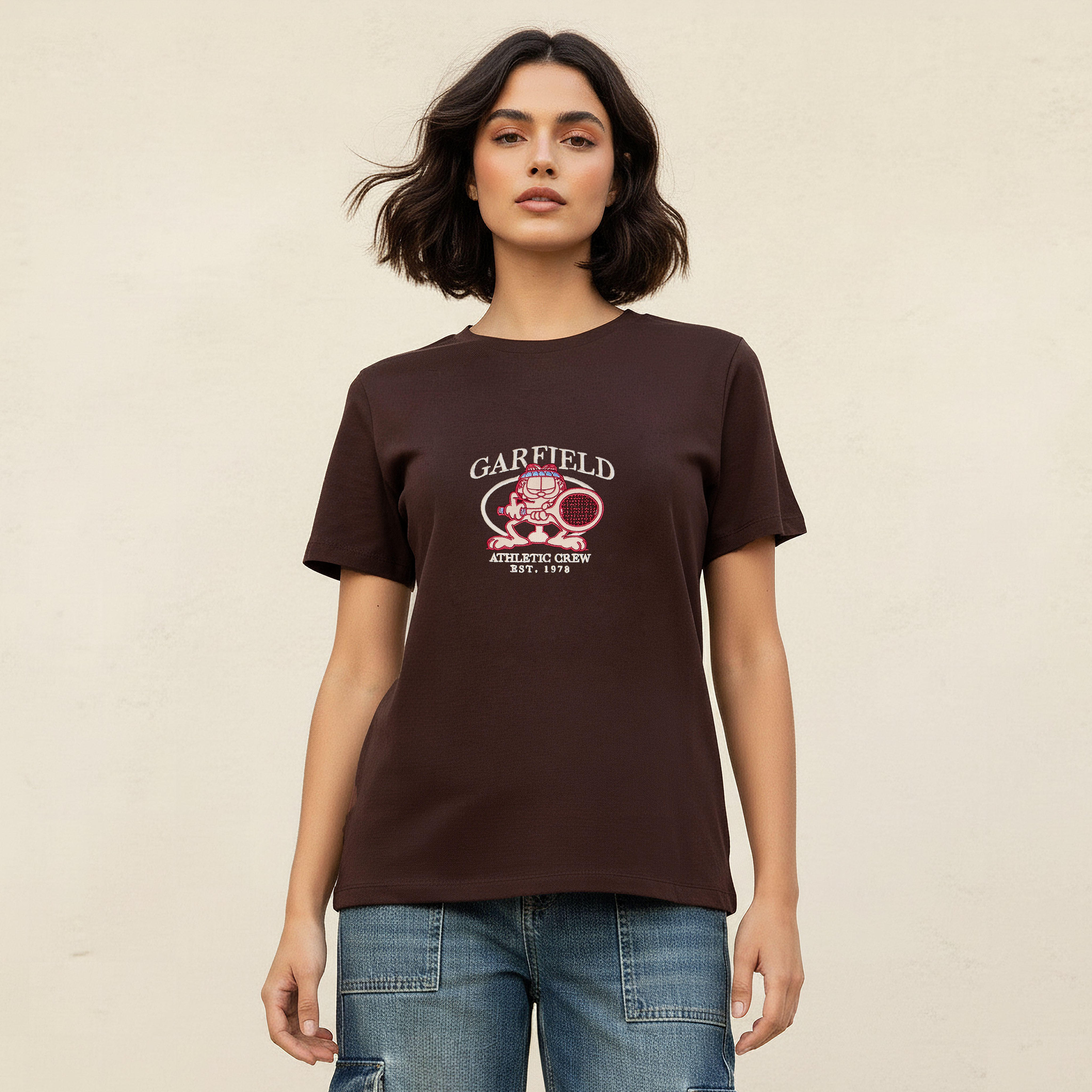 Garfield Cotton T-shirt-women-clothing-tshirts-image-1