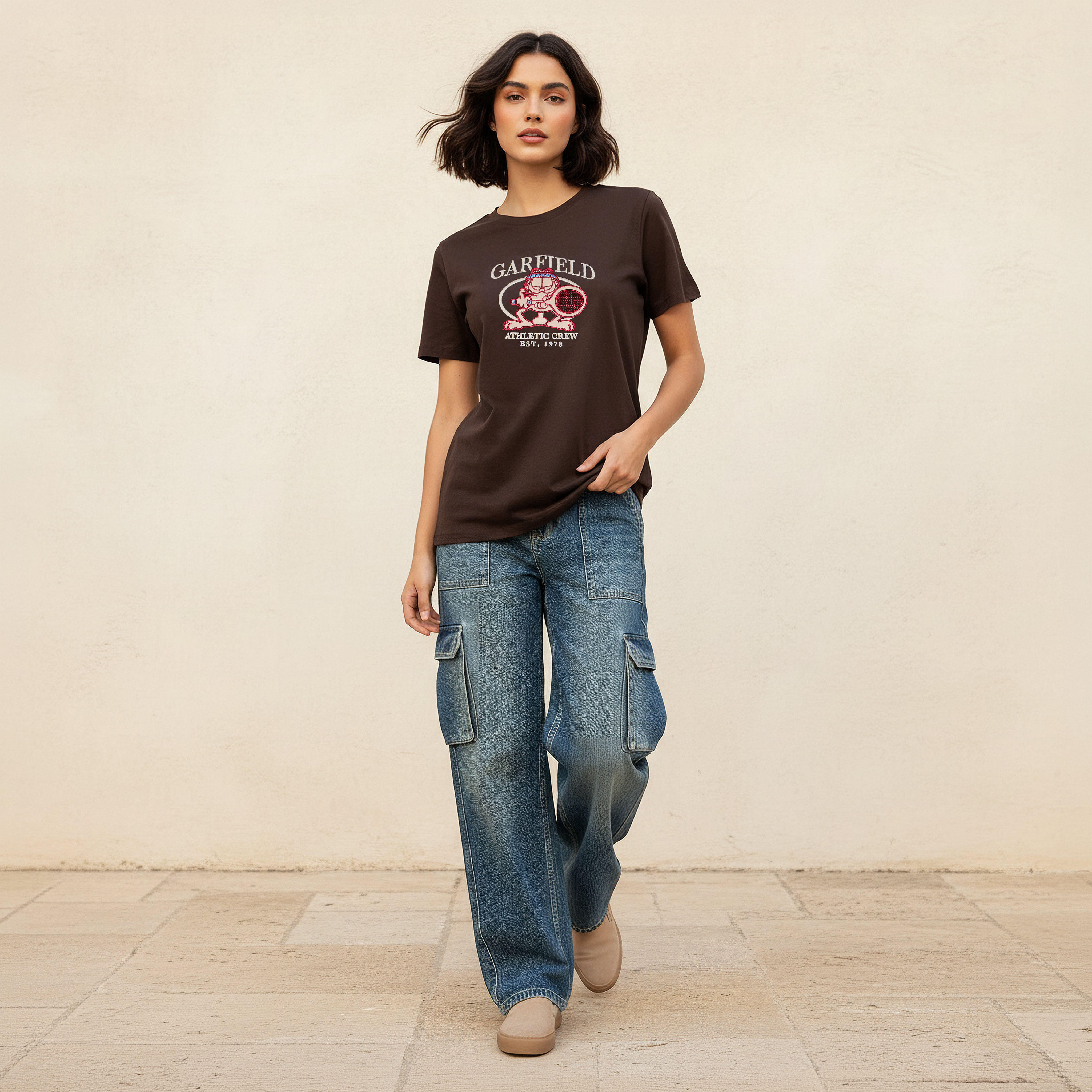 Garfield Cotton T-shirt-women-clothing-tshirts-image-3