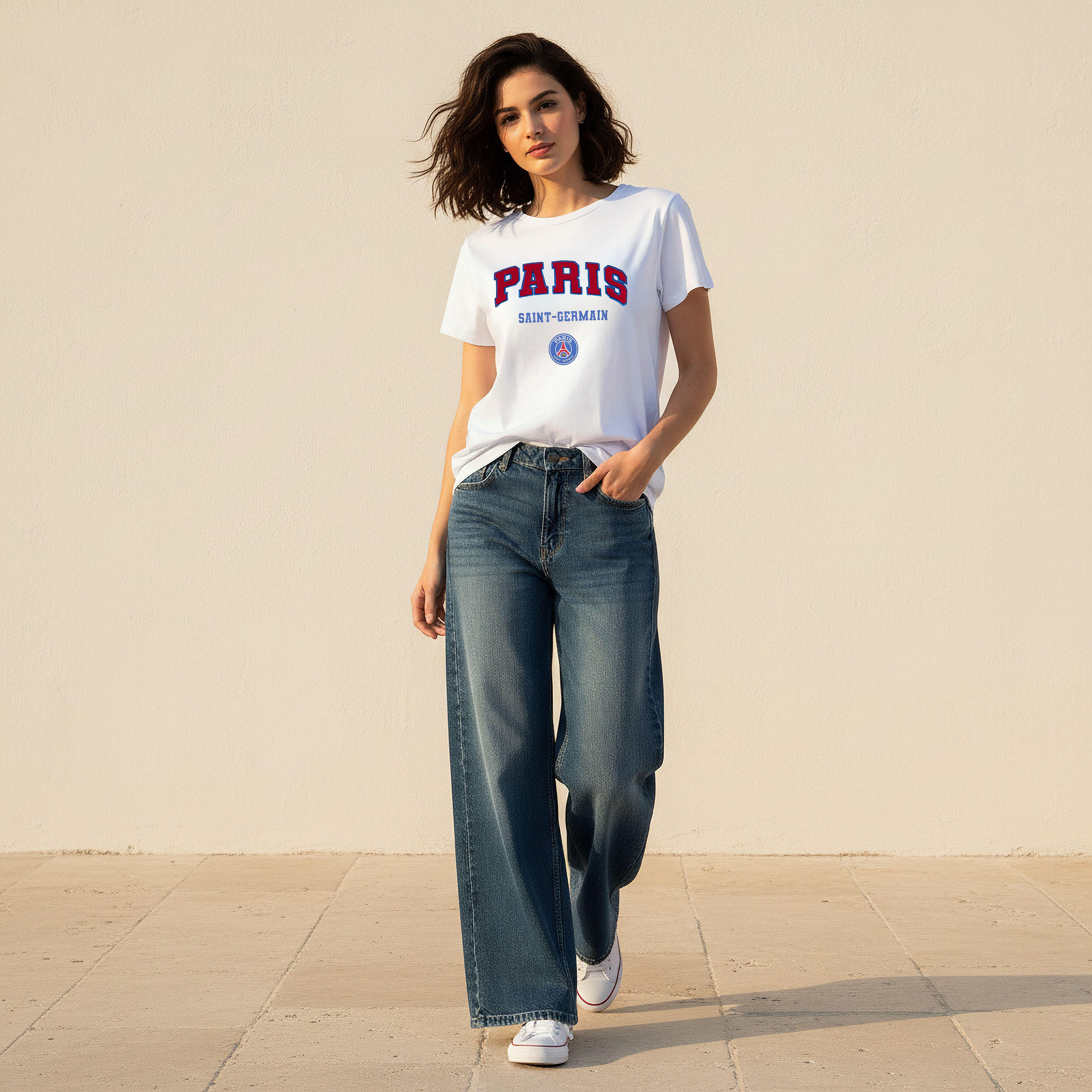 Paris Saint-Germain Cotton T-shirt-women-clothing-tshirts-image-3