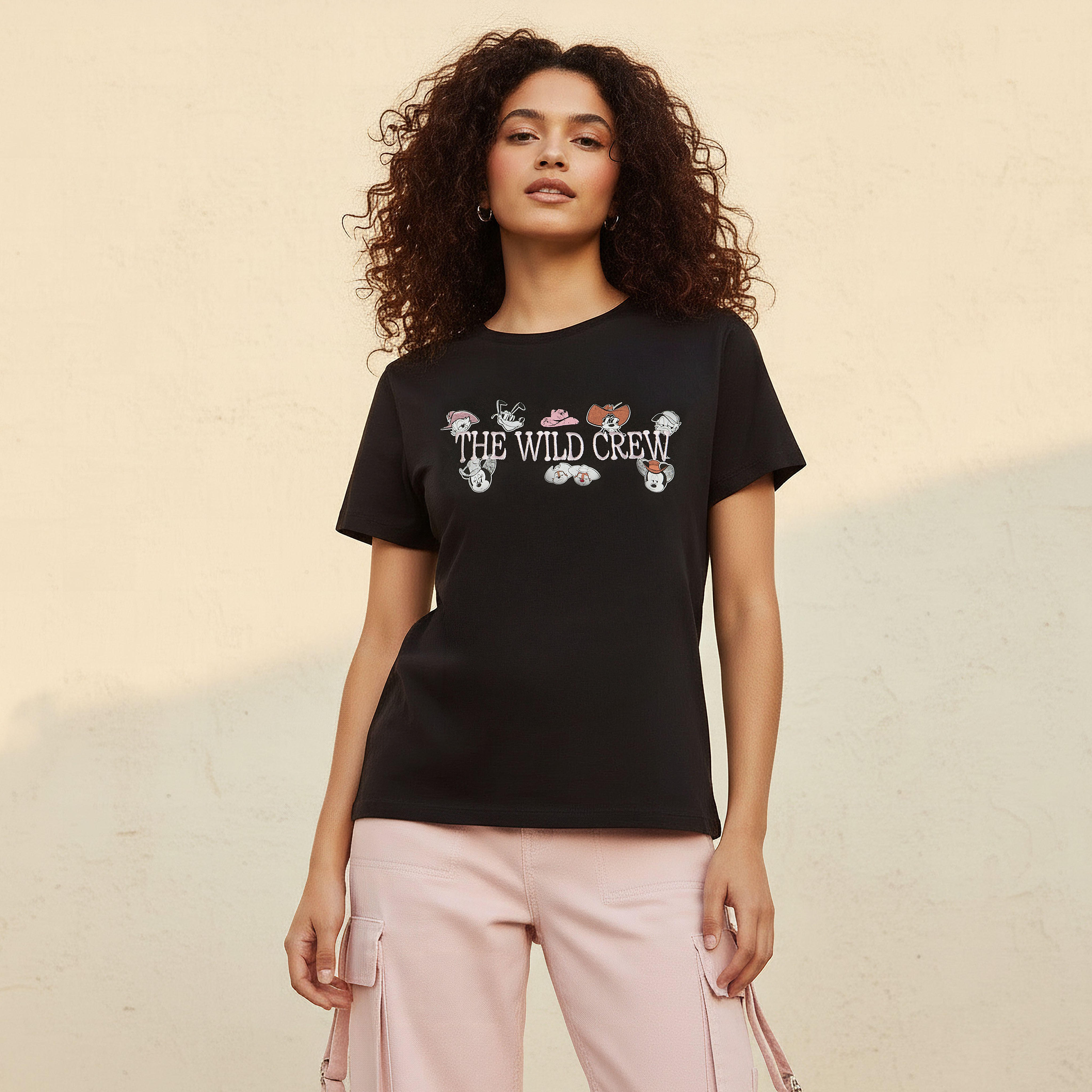 Mickey Mouse and Friends Cotton T-shirt-women-clothing-tshirts-image-1