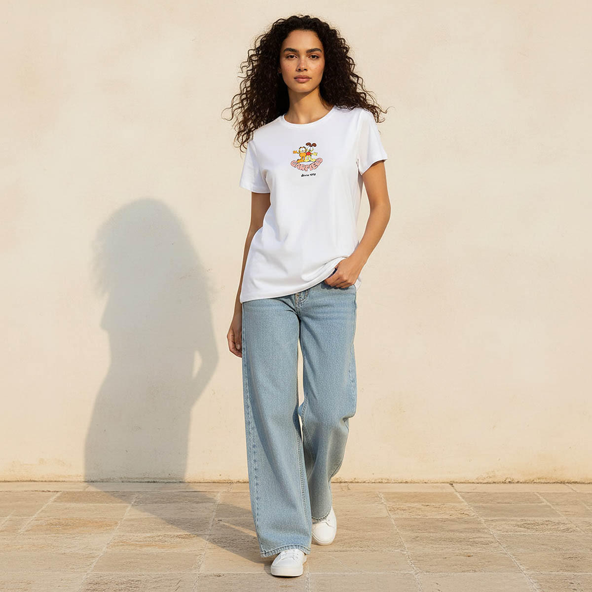 تيشيرت قطن بطبعات غارفيلد-women-clothing-tshirts-image-3