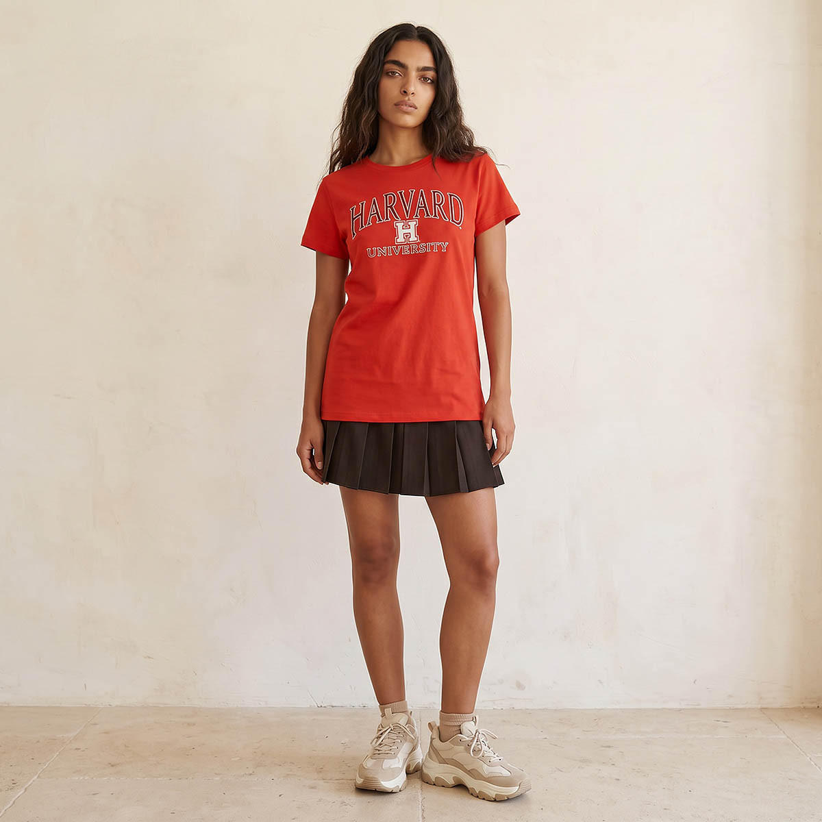 تيشيرت قطن بياقة ضيقة من هارفارد-women-clothing-tshirts-image-3
