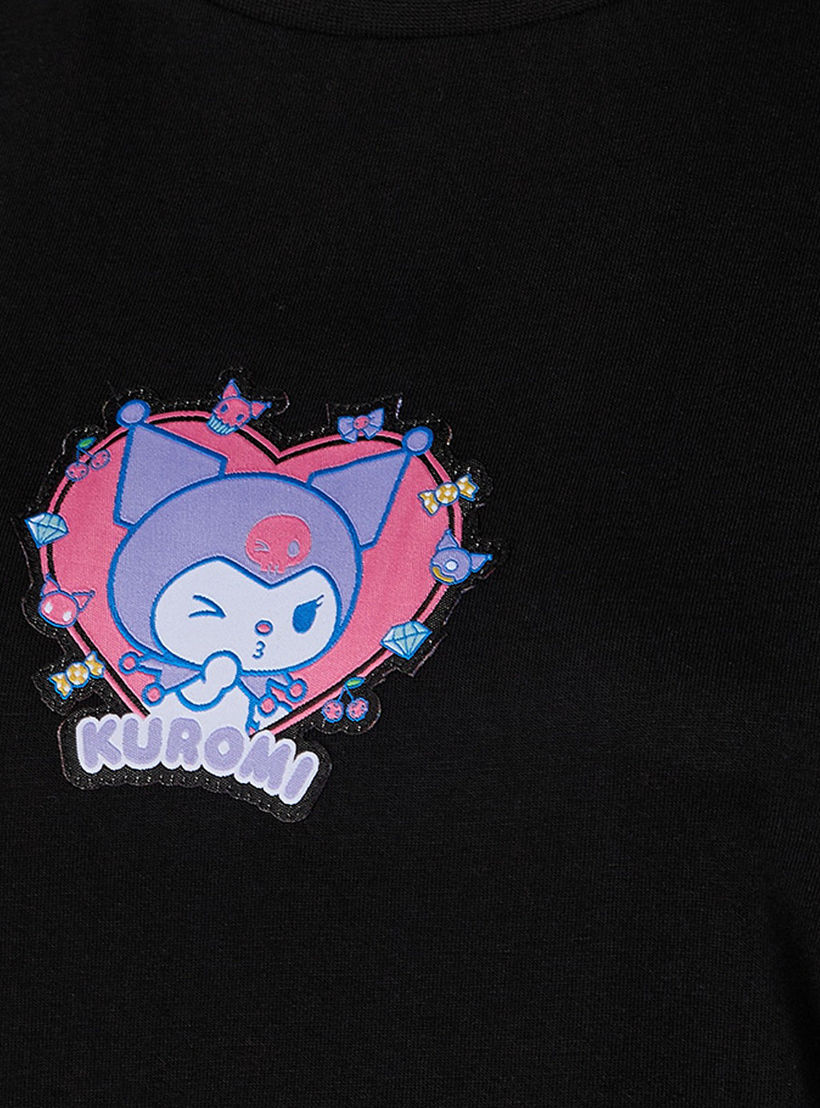 Kuromi Cotton T-shirt-women-clothing-tshirts-image-2