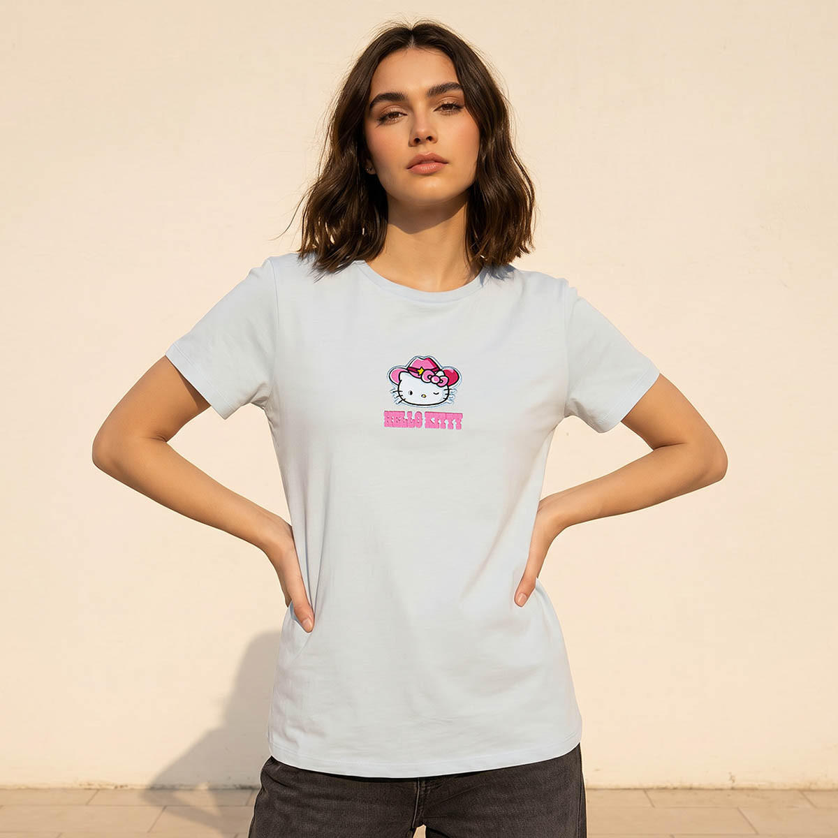 Hello Kitty Cotton T-shirt-women-clothing-tshirts-image-1