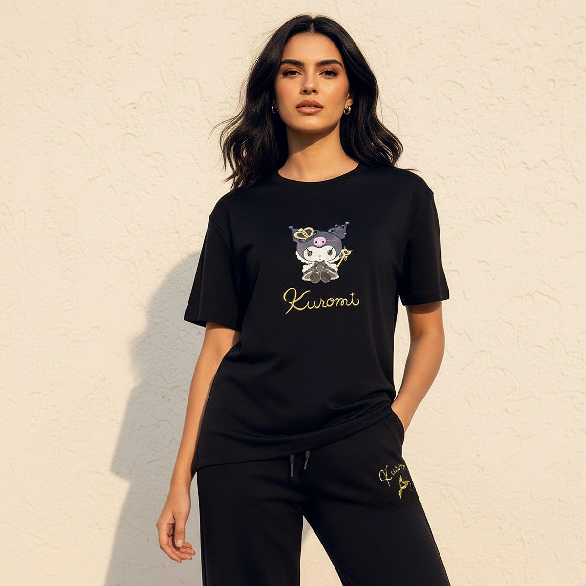 Loose Fit T-shirt with Kuromi Print-women-clothing-tshirts-image-1