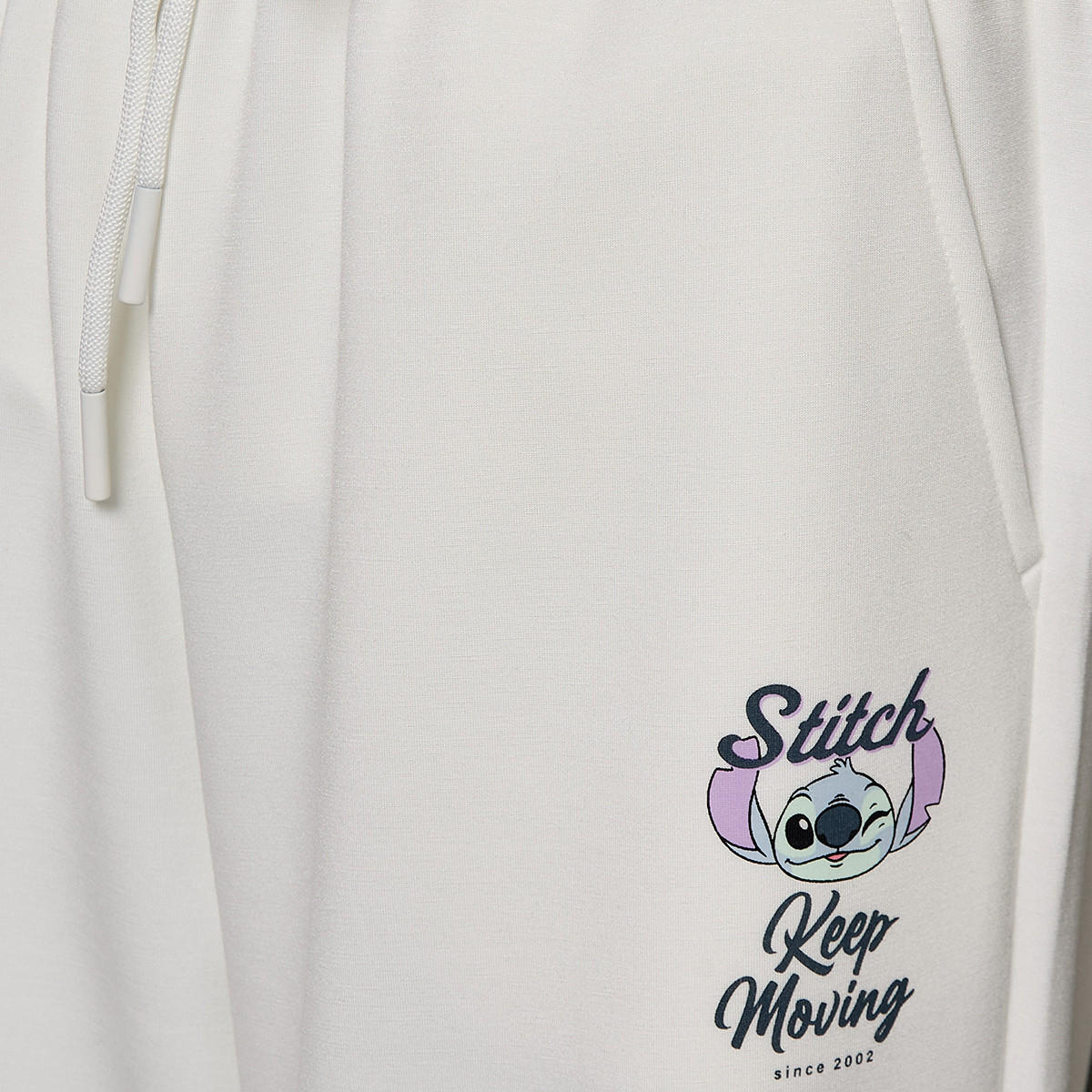 Stitch Mid-Rise Cotton Track Pants Drawstring Closure-women-clothing-bottoms-joggers-image-2