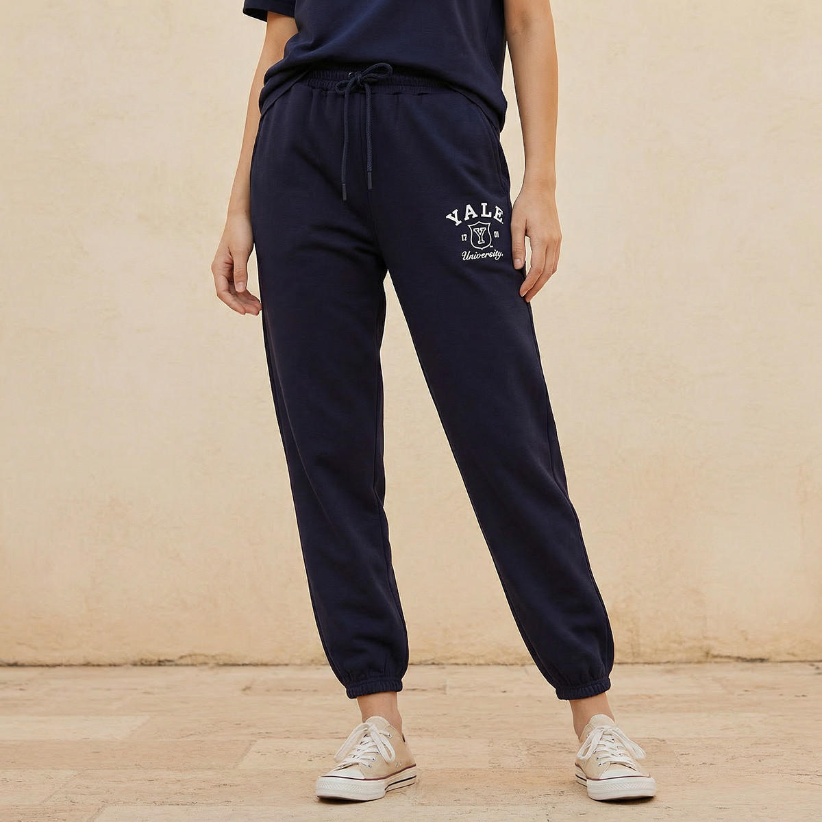 Yale University Mid-Rise Joggers Drawstring Closure-women-clothing-bottoms-joggers-image-1