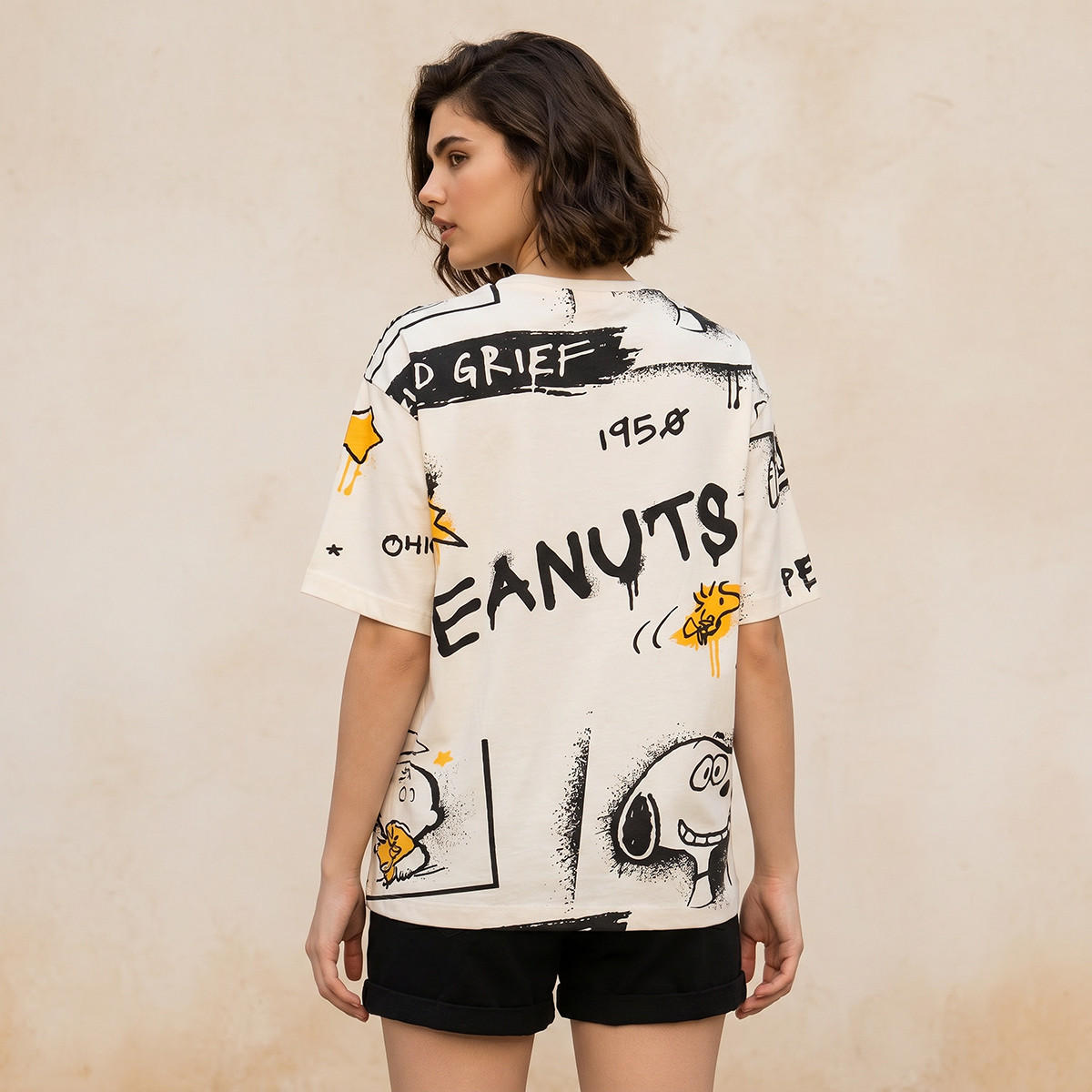 Peanuts Boxy Cotton T-shirt-women-clothing-tshirts-image-4