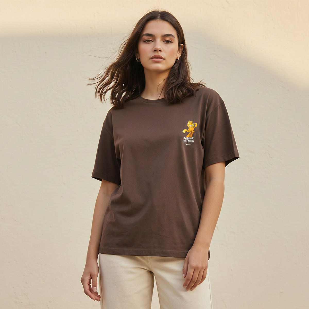 Garfield Boxy Fit Cotton T-shirt-women-clothing-tshirts-image-1