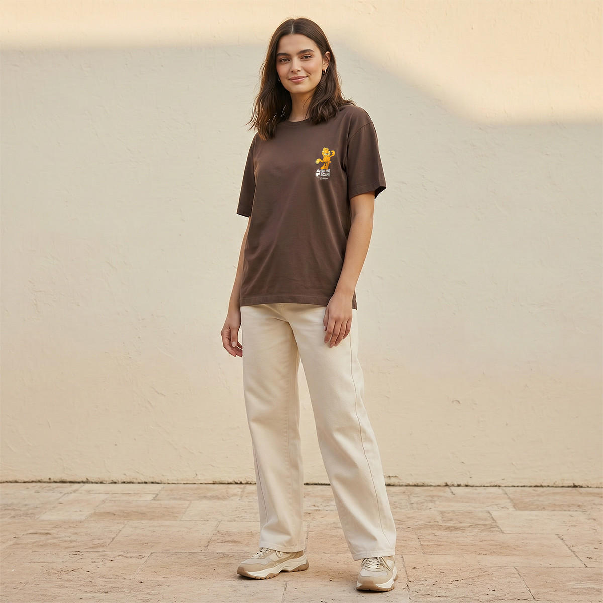 Garfield Boxy Fit Cotton T-shirt-women-clothing-tshirts-image-3