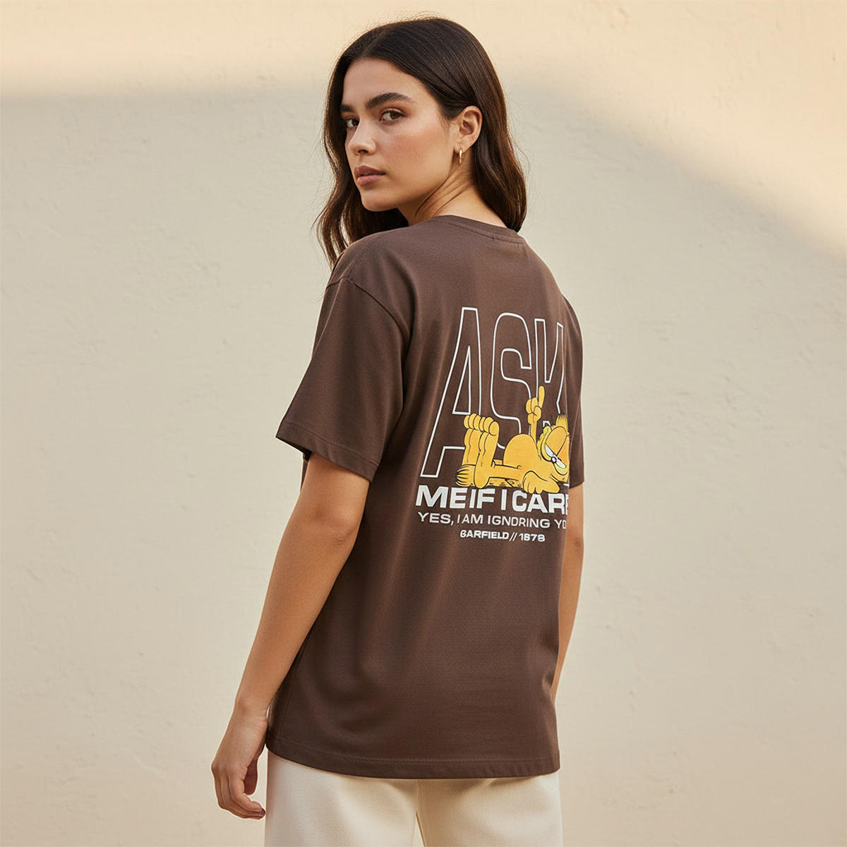 Garfield Boxy Fit Cotton T-shirt-women-clothing-tshirts-image-4