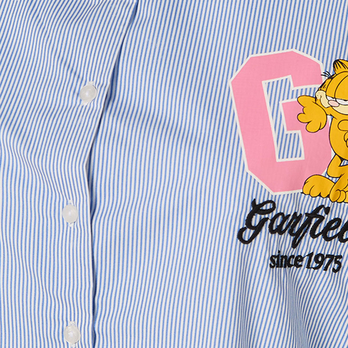 Garfield Shirt with High-Low Hemline-women-clothing-shirtsandblouses-shirts-image-2