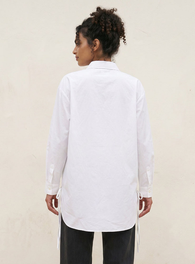 قميص قطني مع حافة عالية - منخفضة من هارفرد-women-clothing-shirtsandblouses-shirts-image-4