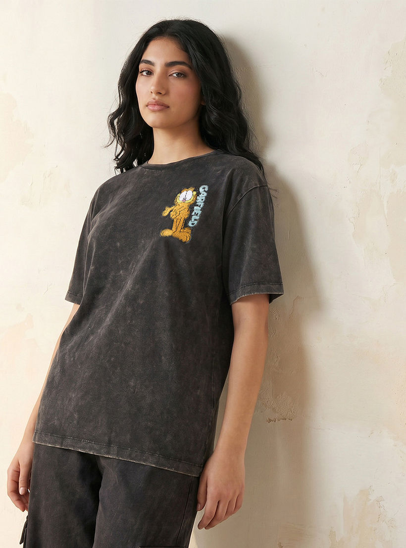 Garfield Cotton T-shirt-women-clothing-tshirts-image-1