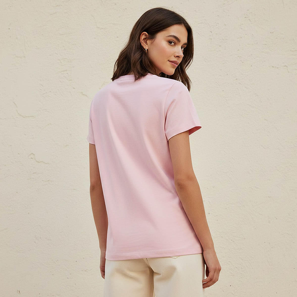 Regular Fit Cambridge Cotton T-shirt-women-clothing-tshirts-image-4