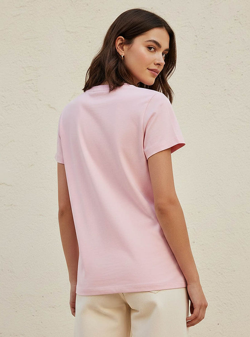 Regular Fit Cambridge Cotton T-shirt-women-clothing-tshirts-image-4