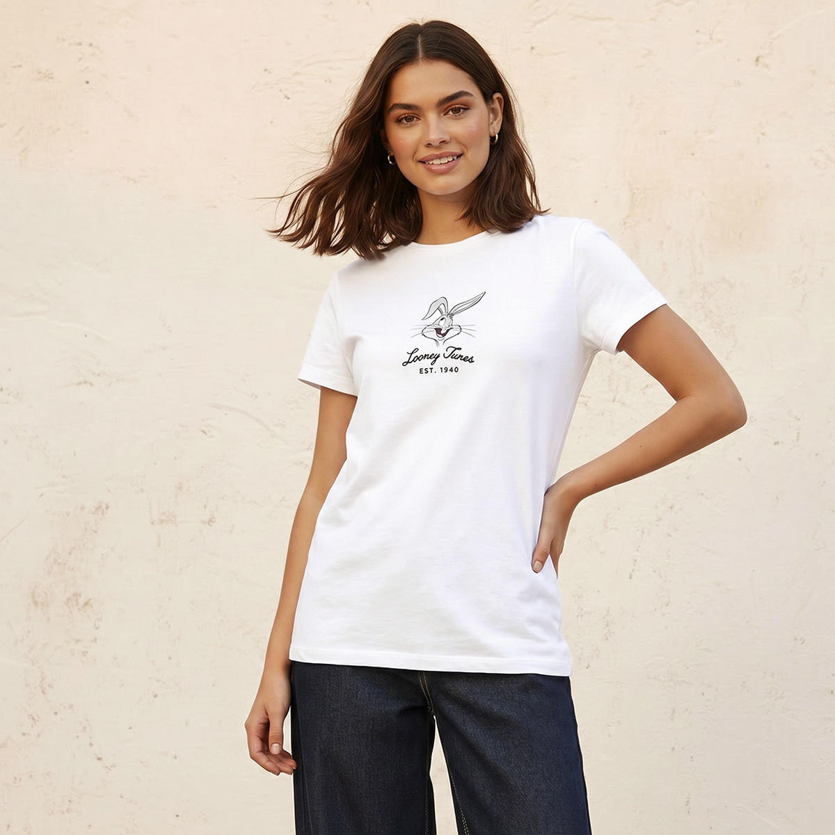 Looney Tunes Cotton T-shirt-women-clothing-tshirts-image-1