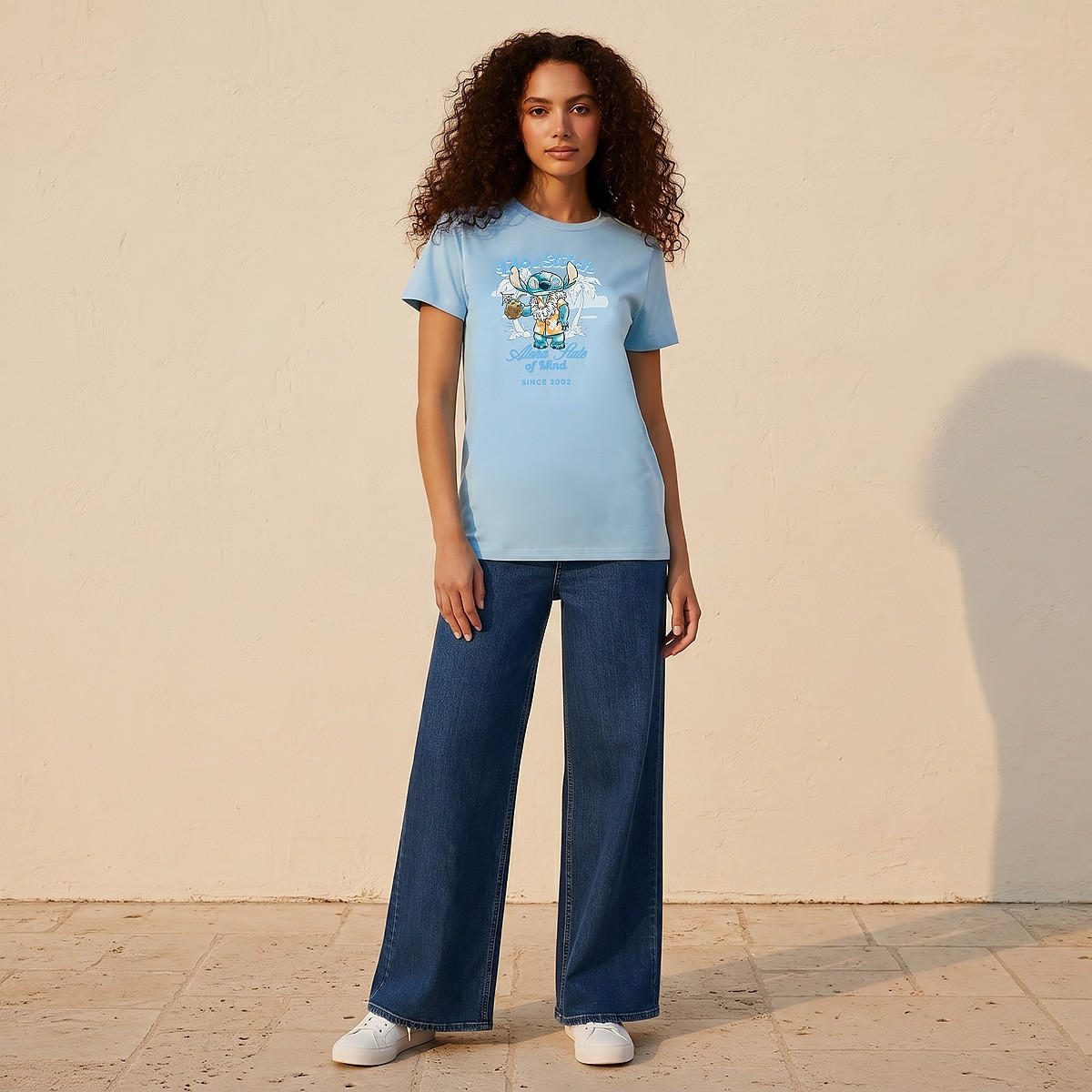تيشيرت قطن بقصة عادية ستيتش-women-clothing-tshirts-image-3