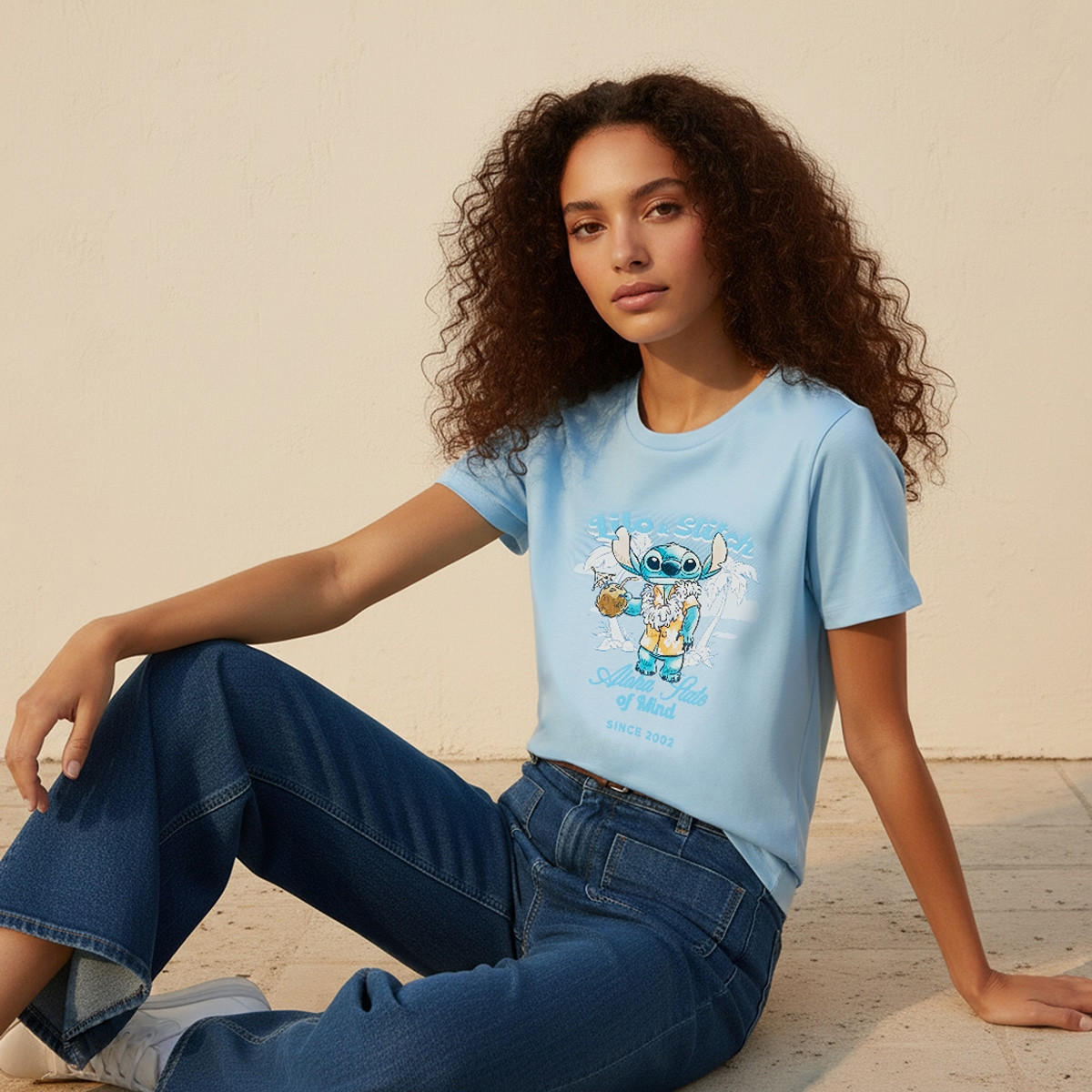 تيشيرت قطن بقصة عادية ستيتش-women-clothing-tshirts-image-5