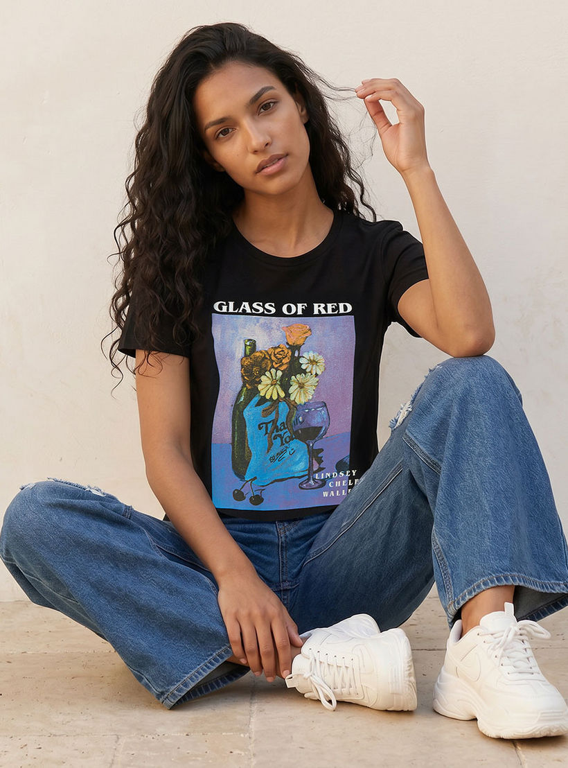 تيشيرت قطن ليندسي شيريك والر-women-clothing-tshirts-image-6