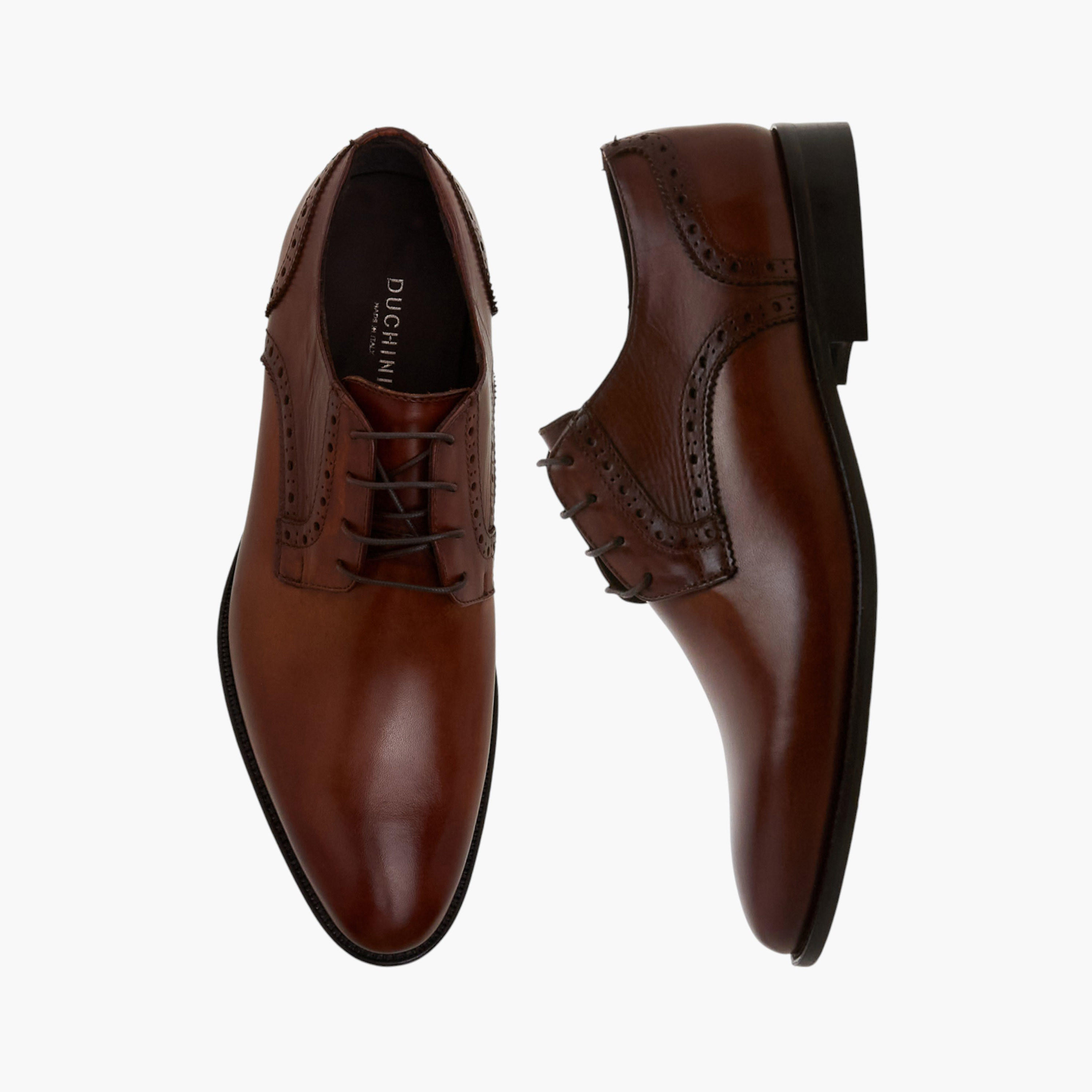 Duchini Men Lace-Up Leather Derby Shoes-men-shoes-formalshoes-image-1