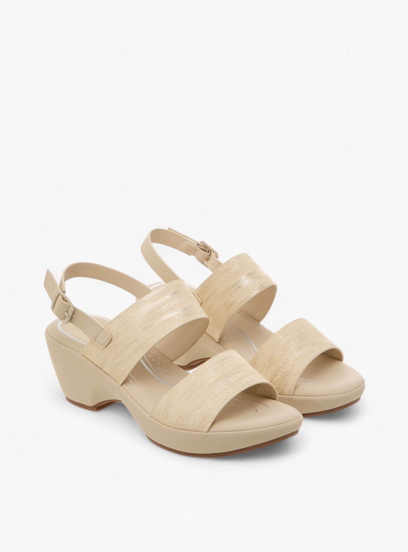 Flora Bella Textured Comfort Sandals with Block Heels and Buckle Closure-women-shoes-sandals-heeled-image-2