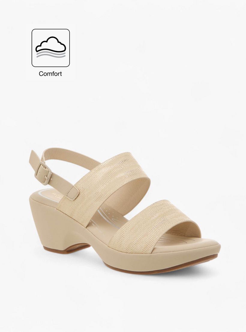 Flora Bella Textured Comfort Sandals with Block Heels and Buckle Closure-women-shoes-sandals-heeled-image-3