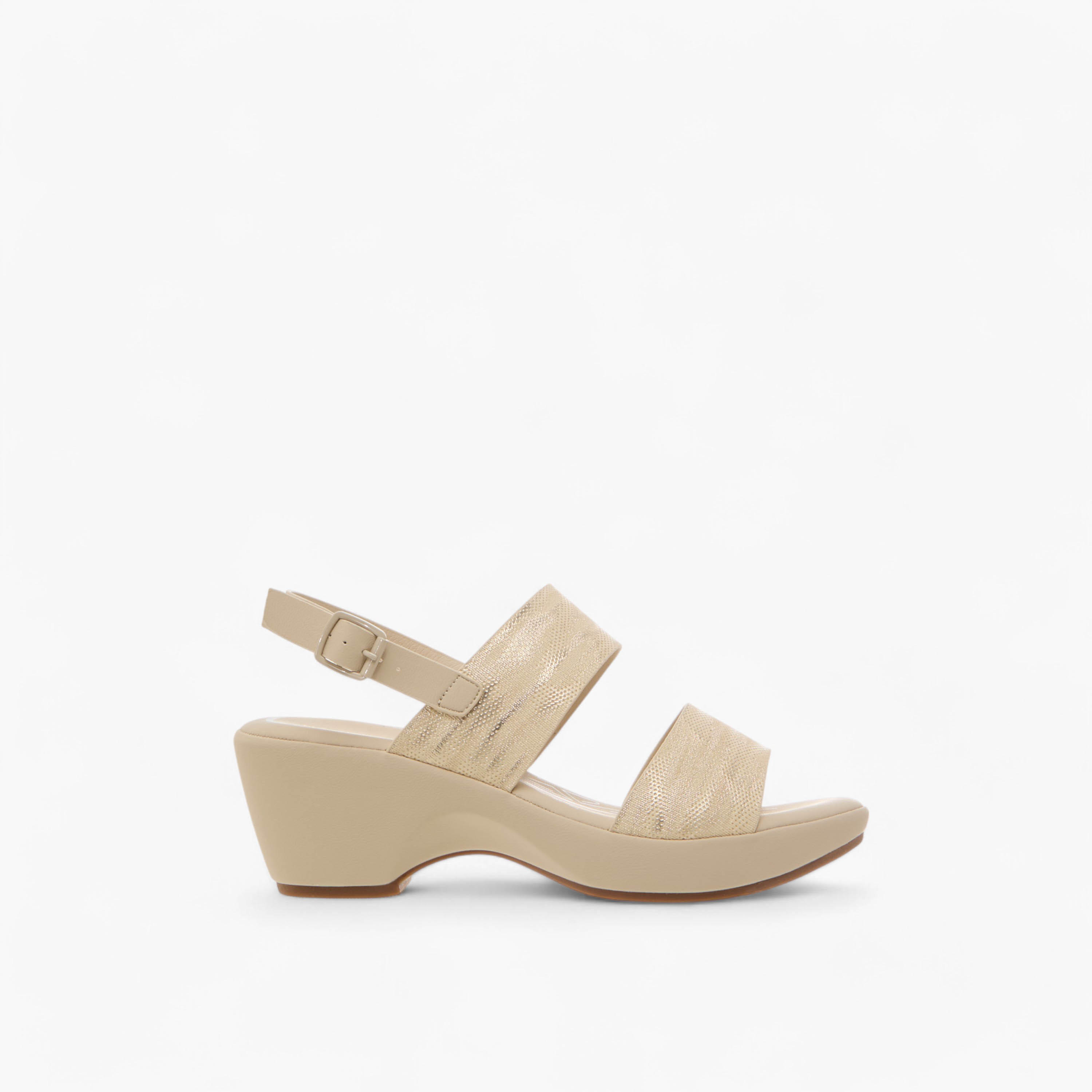 Flora Bella Textured Comfort Sandals with Block Heels and Buckle Closure-women-shoes-sandals-heeled-image-4